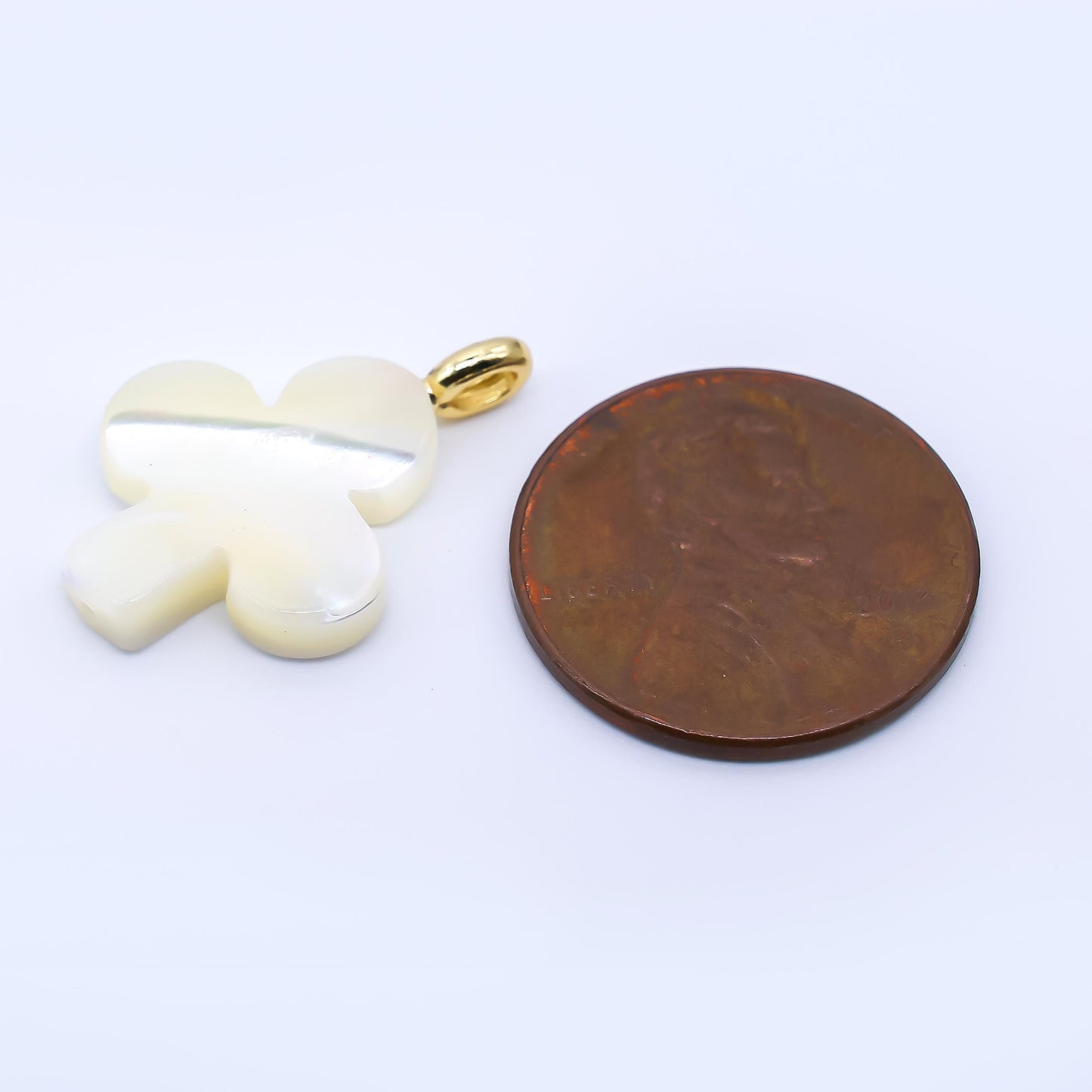 Clubs pearls charm gold 22.3x14.9mm white Shell pearls for necklace bracelet earring Poker Vegas jewelry making minimalist AF-561