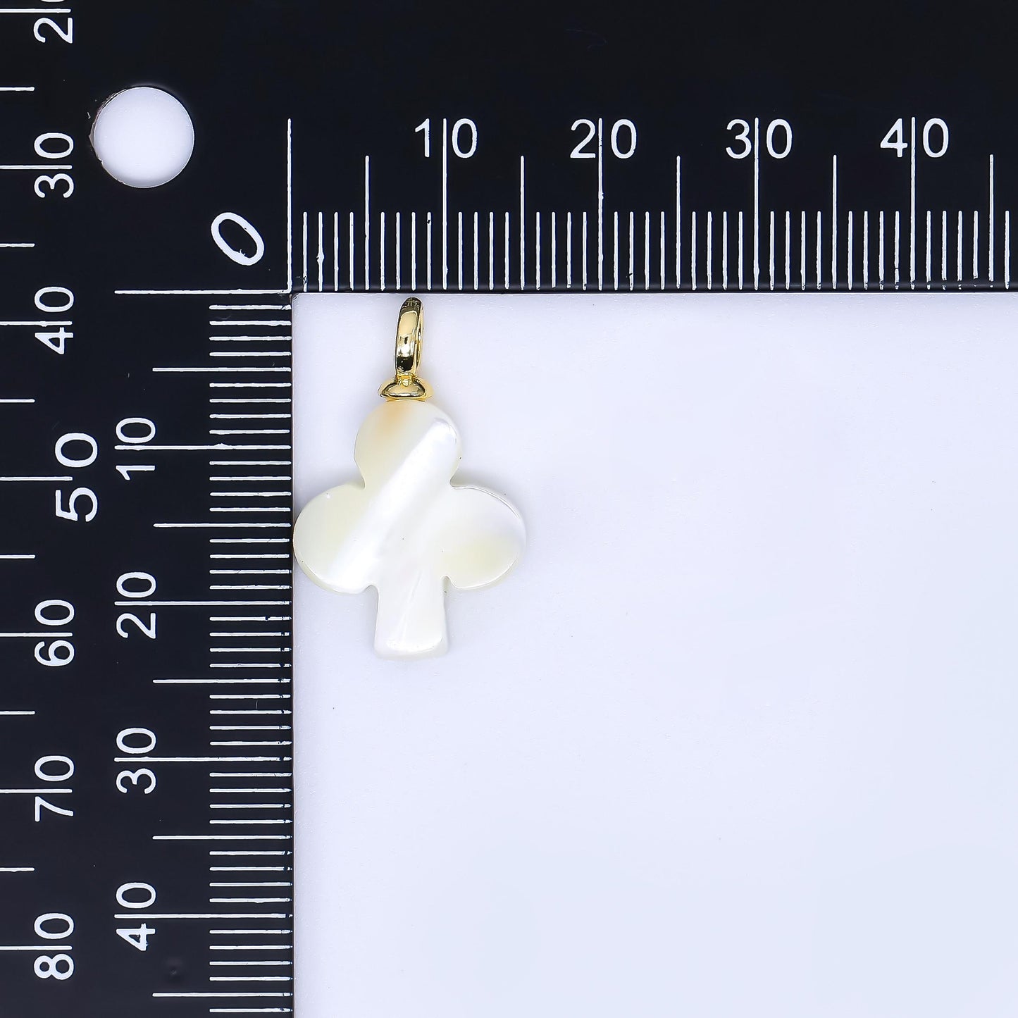 Clubs pearls charm gold 22.3x14.9mm white Shell pearls for necklace bracelet earring Poker Vegas jewelry making minimalist AF-561