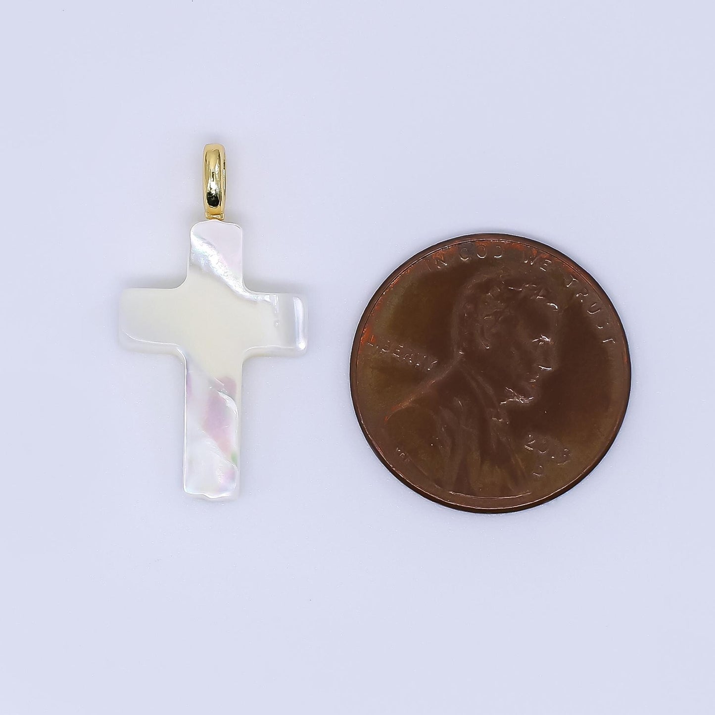 Cross pearls charm 24x13mm white Shell pearls for necklace bracelet earring Religious jewelry making minimalist AF-552