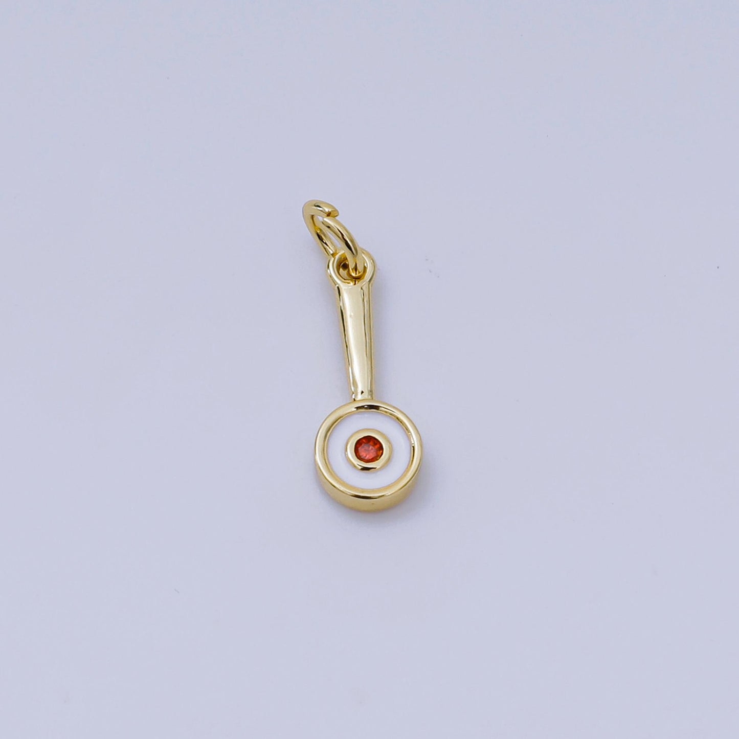 24K Gold Filled Frying Pan Cooking Pan Charm in Gold or Silver | AJ-329