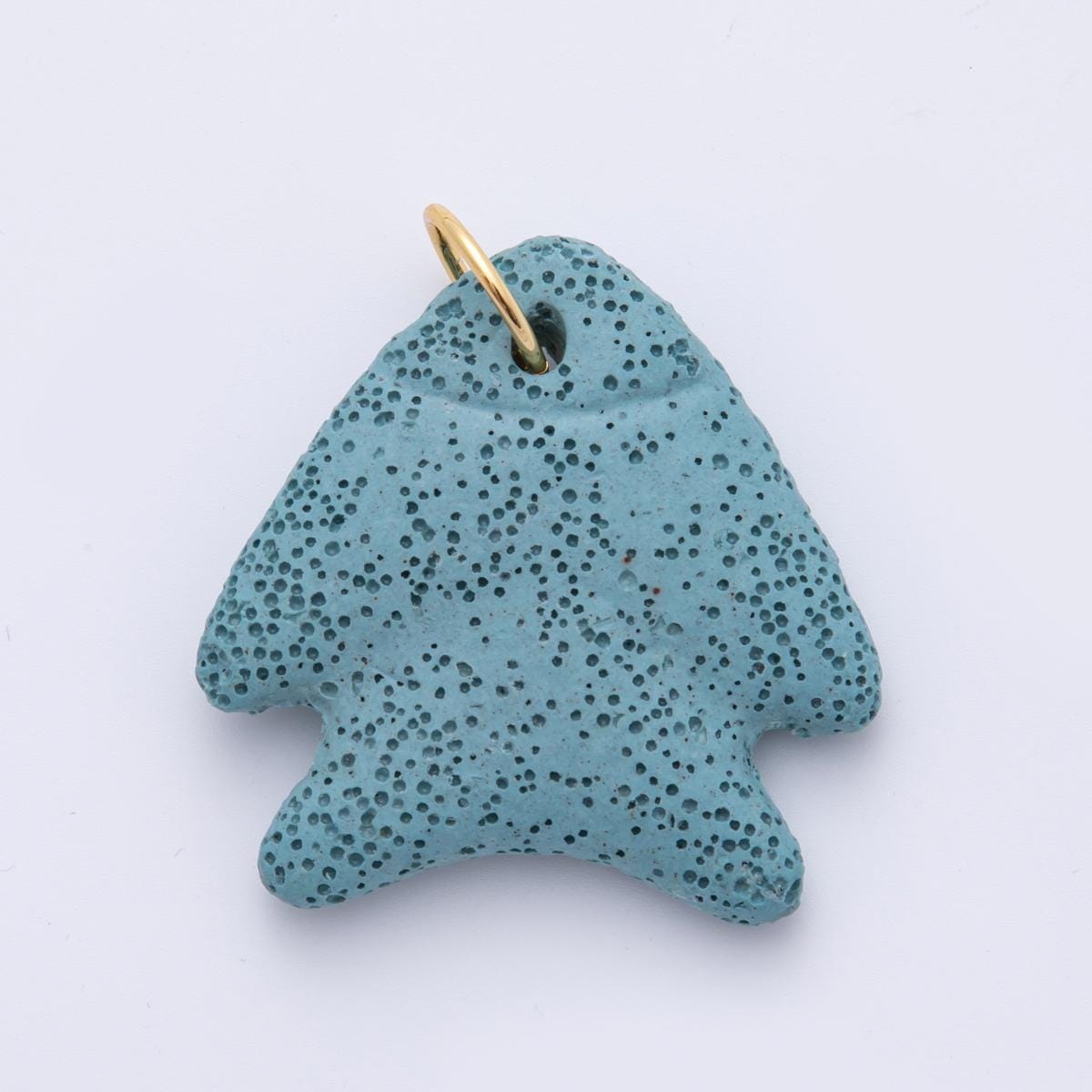 Bold Color Lava Stone Fish Pendant Natural Stone Fish Charm for Necklace Jewelry Making Supply 18k Gold Filled Charm ah-893