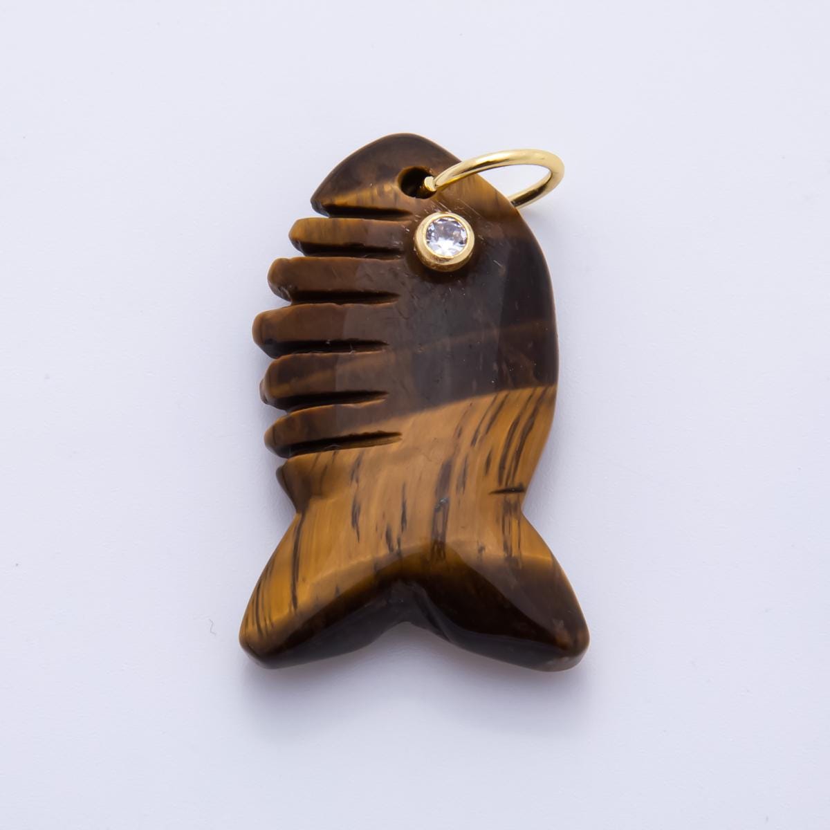 Big Gemstone Shark Pendant Natural Stone Fish Animal Charm for Jewelry Making Supply 18k Gold Filled Charm Cord Scarf Necklace AH-884
