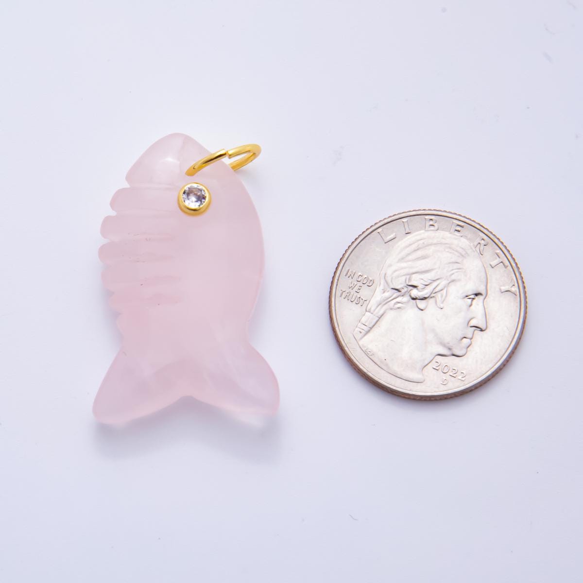 Big Gemstone Shark Pendant Natural Stone Fish Animal Charm for Jewelry Making Supply 18k Gold Filled Charm Cord Scarf Necklace AH-884