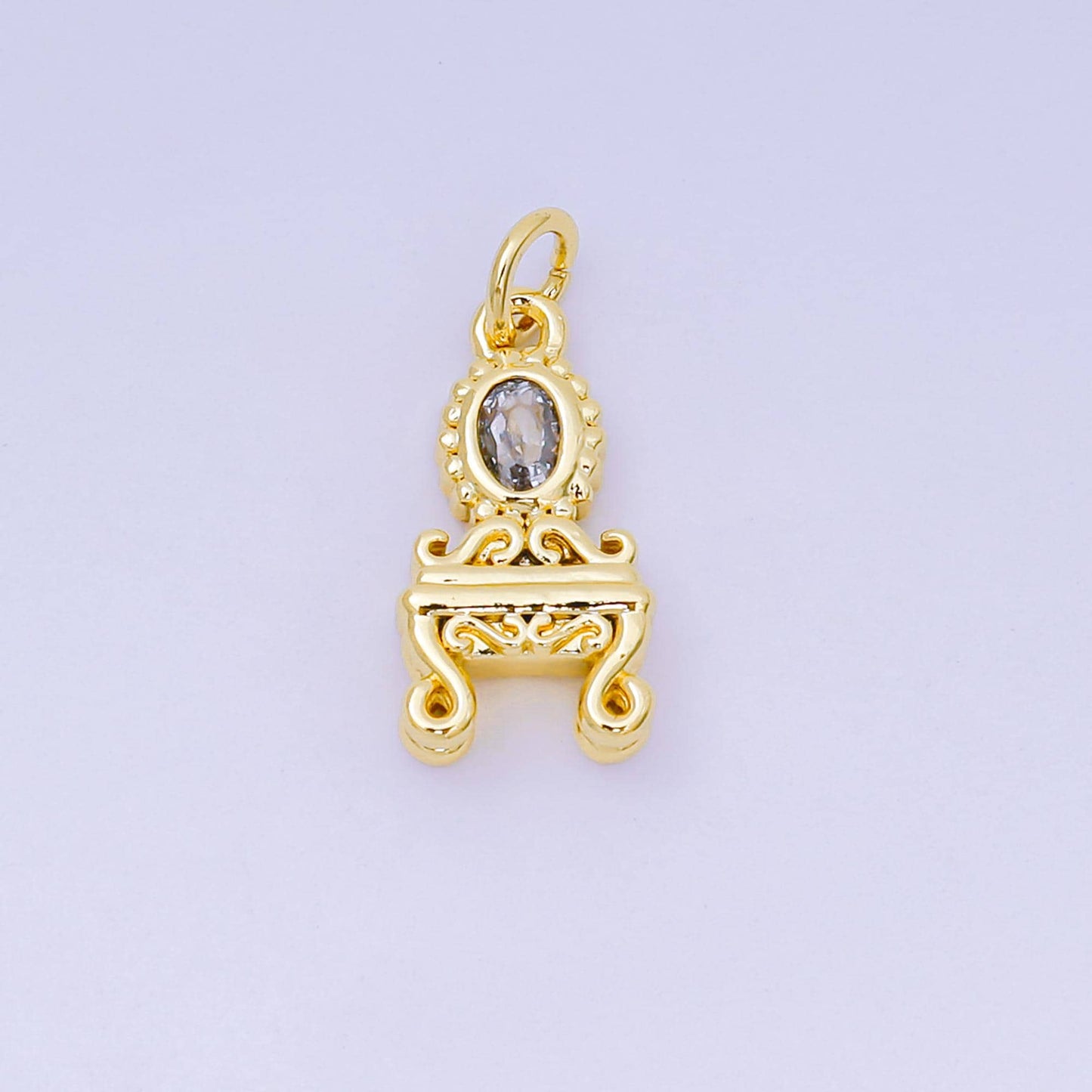 Mini Gold Vintage Vanity Mirror Table Charm for Fashion Bracelet Necklace Earring Supply AJ483