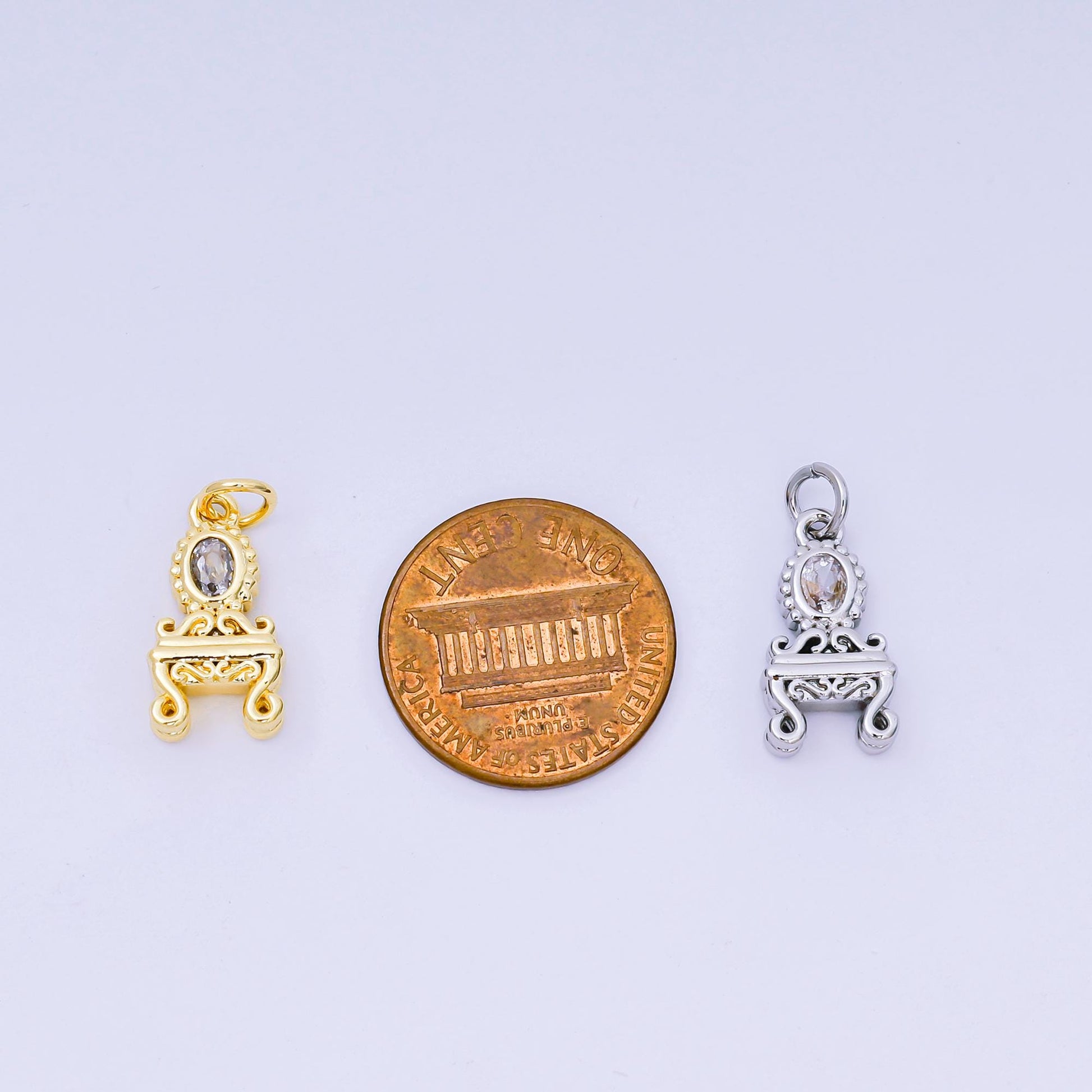 Mini Gold Vintage Vanity Mirror Table Charm for Fashion Bracelet Necklace Earring Supply AJ483