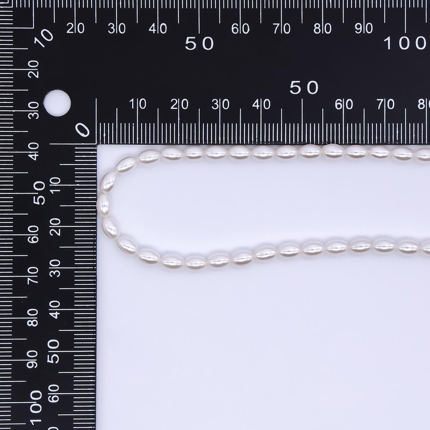 4mm seed luster white Rice Oval Shape Shell pearl full strand Small seed 71 pcs pearl beads pearlcore inspired WA-3170