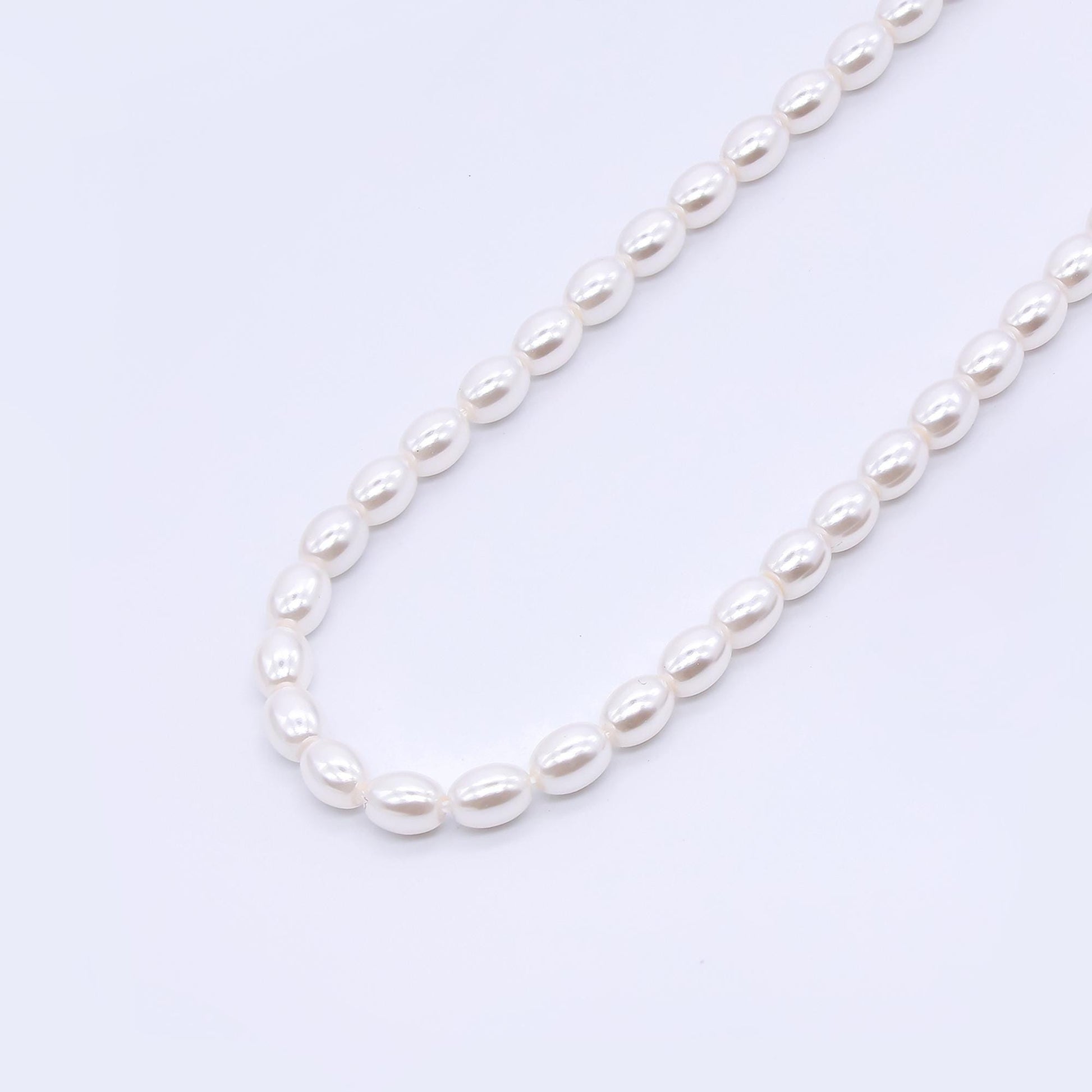 3.5mm seed luster white Rice Oval Shape Shell pearl full strand Small seed 85 pcs pearl beads pearlcore inspired WA-3169