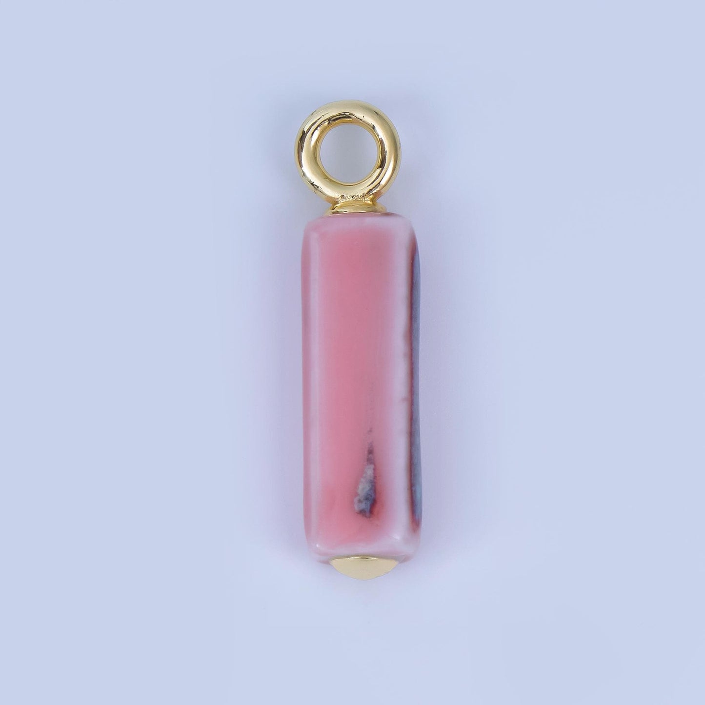Dainty Ceramic Bar beads Charm Colorful pendant for necklace Bracelet Earring Charm AJ-451