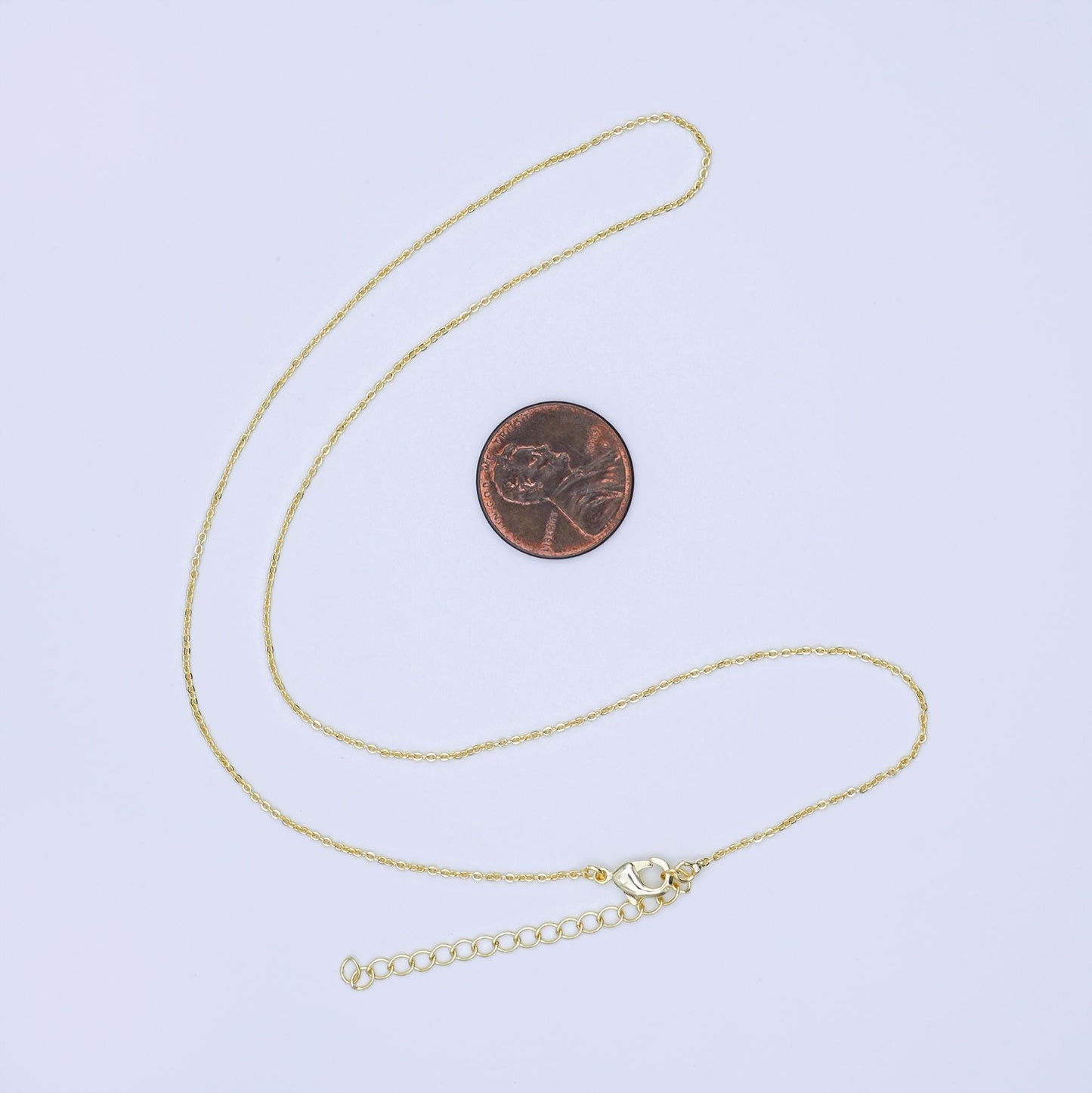 24K Gold Filled 1.1mm Cable 15.5 Inch Chain Necklace | WA-3240