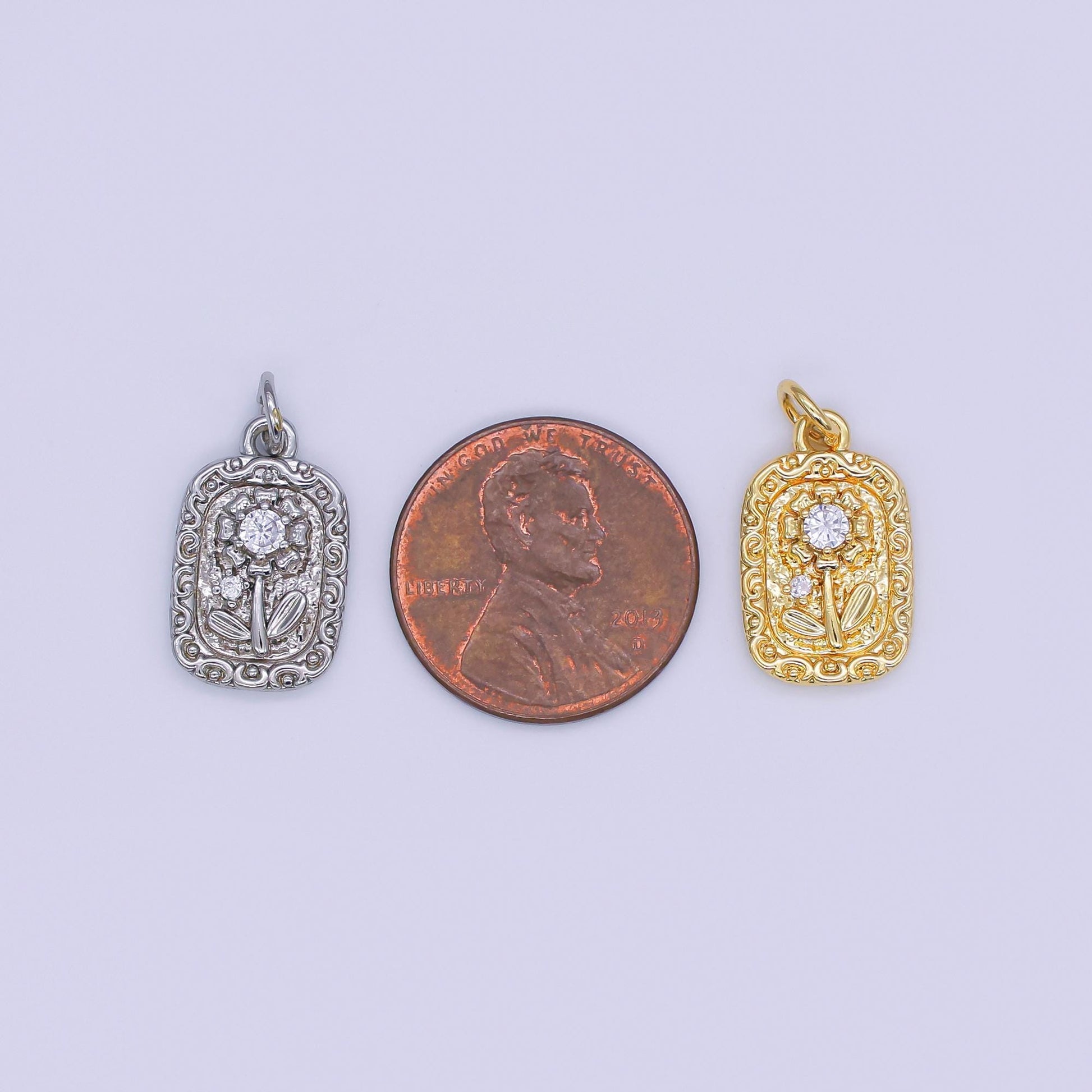 Mini Gold Flower Charms Dainty Gold Floral Pendant Cubic Sun Flower Spring Garden Charm for Necklace Bracelet Jewelry Making Supply AJ345