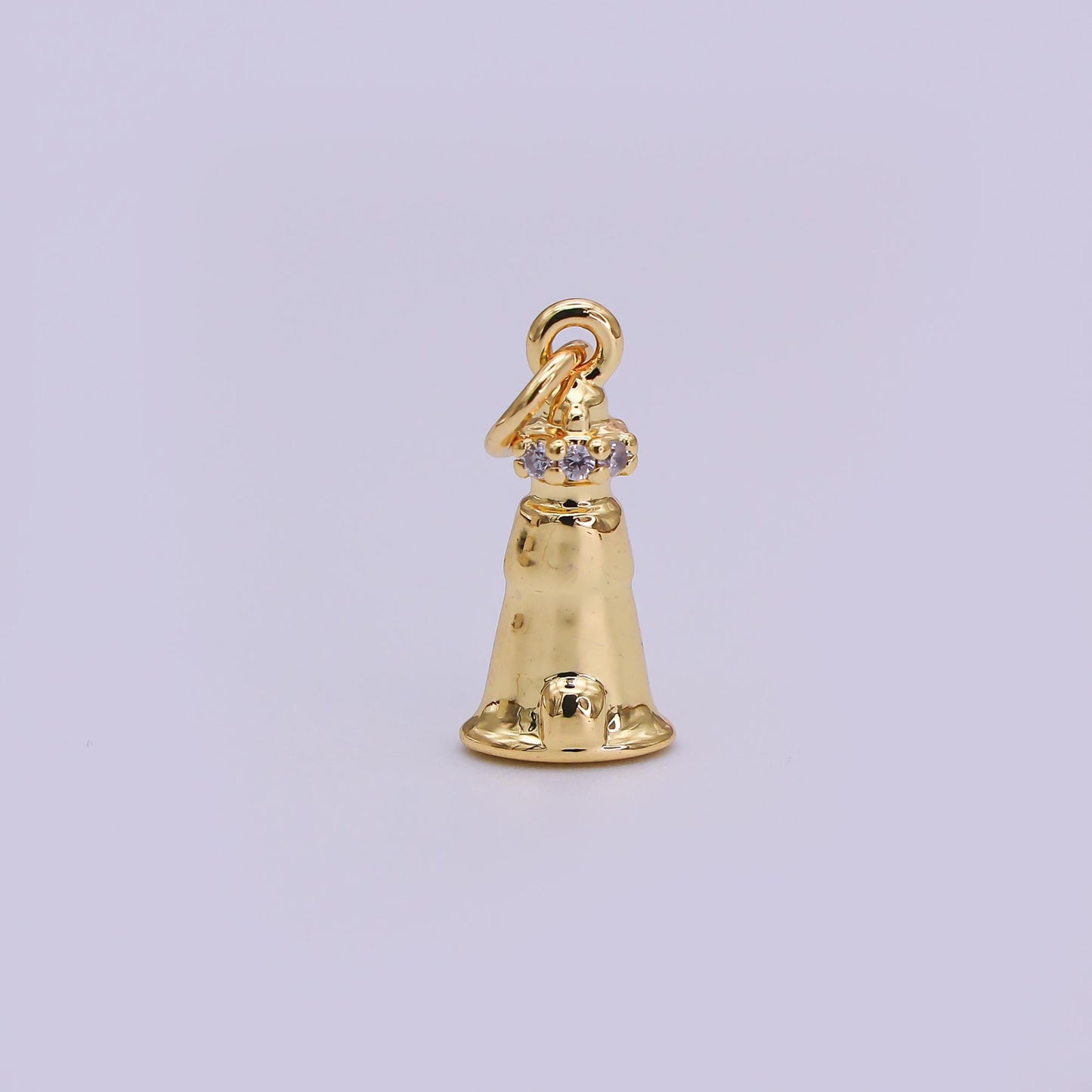 Mini gold bell charm silver Vintage Bell inspired for necklace bracelet earring AJ-349