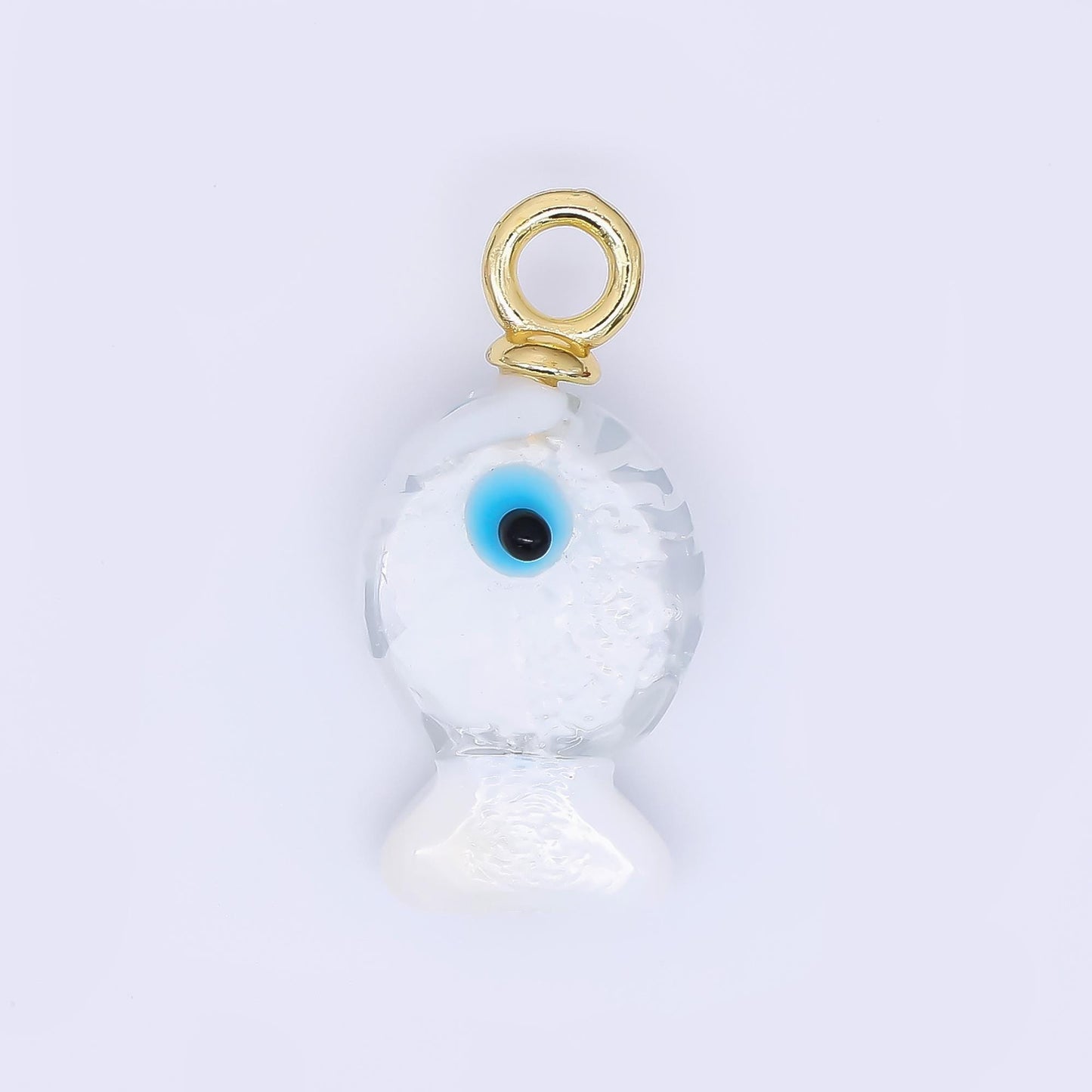18K Gold Filled Hand painted Baby Fish Charm Animal Acrylic Pendant for Phone Charm Bracelet Necklace Earring Jewelry Making Supply AH-613