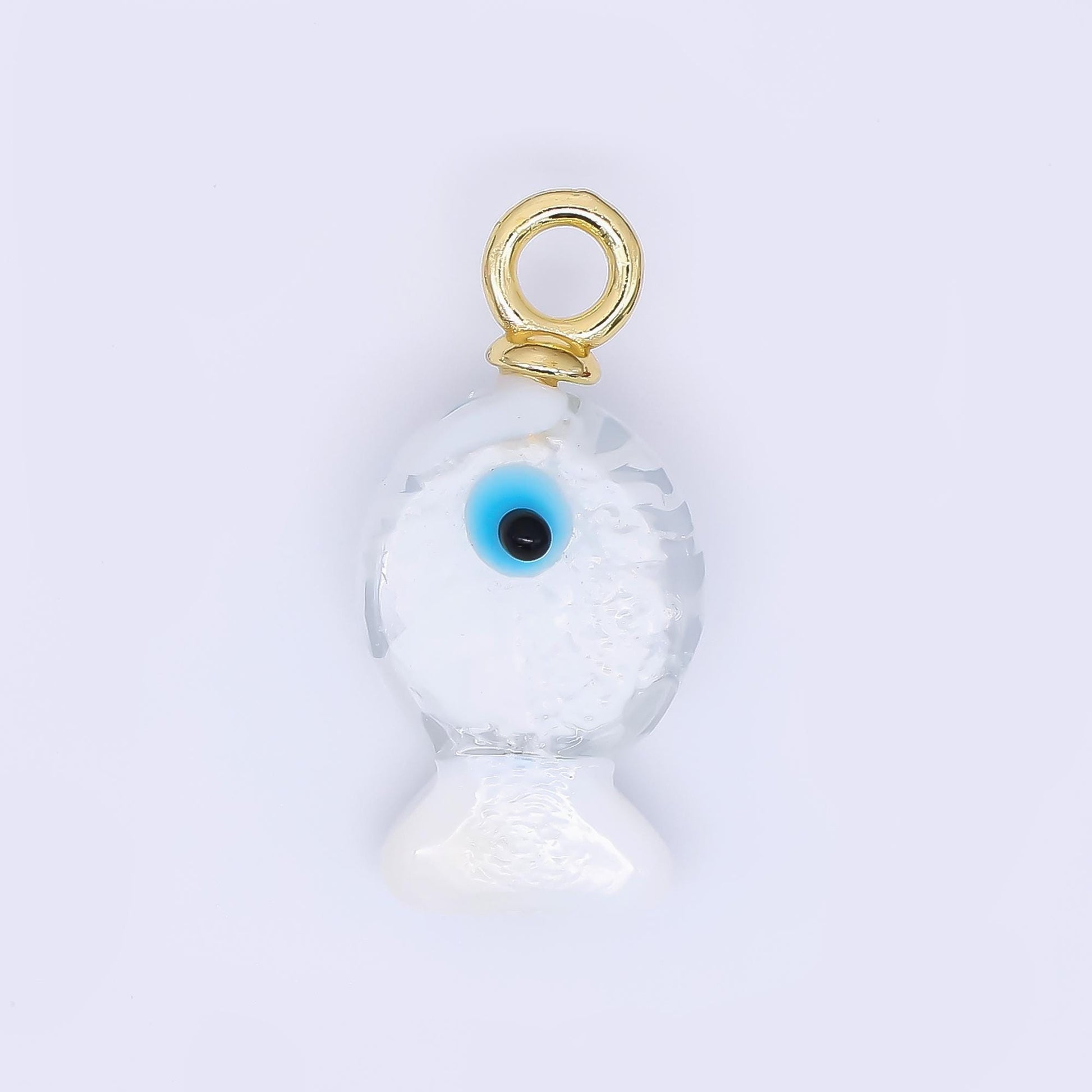 18K Gold Filled Hand painted Baby Fish Charm Animal Acrylic Pendant for Phone Charm Bracelet Necklace Earring Jewelry Making Supply AH-613