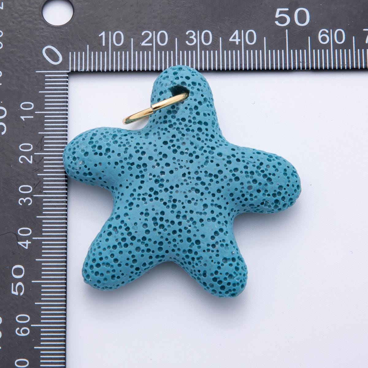 Big Lava Stone Star Pendant Natural Stone StarFish Charm for Necklace Jewelry Making Supply 18k Gold Filled Charm c-722