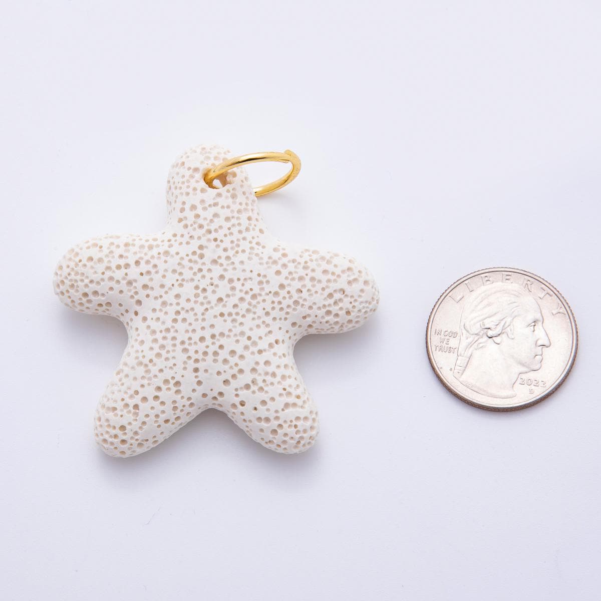 Big Lava Stone Star Pendant Natural Stone StarFish Charm for Necklace Jewelry Making Supply 18k Gold Filled Charm c-722