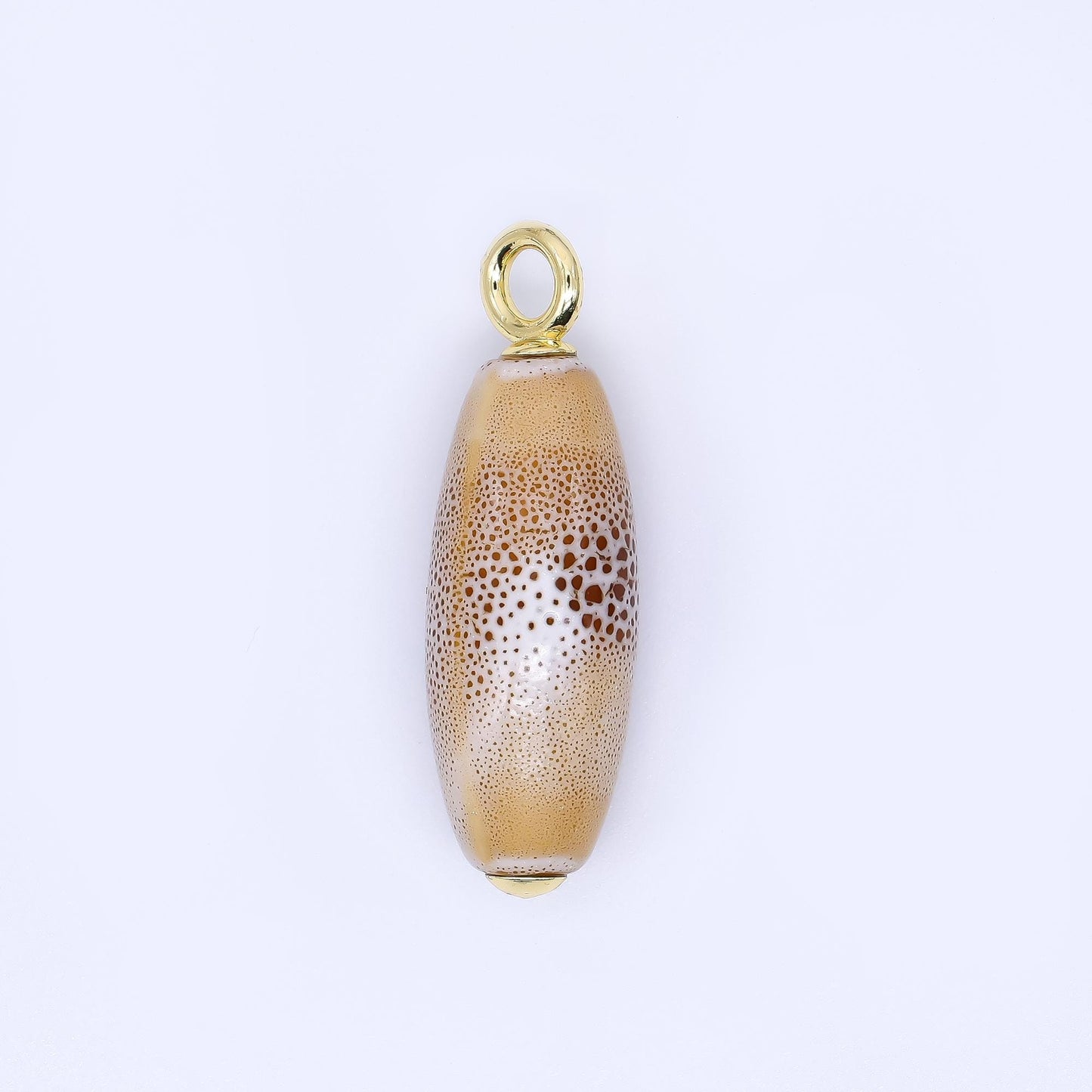Colorful Ceramic Oval Charms Glossy Glazed Beads with 18K Gold Filled Loop for DIY Jewelry, Necklace, Bracelet, or Earring Making M219