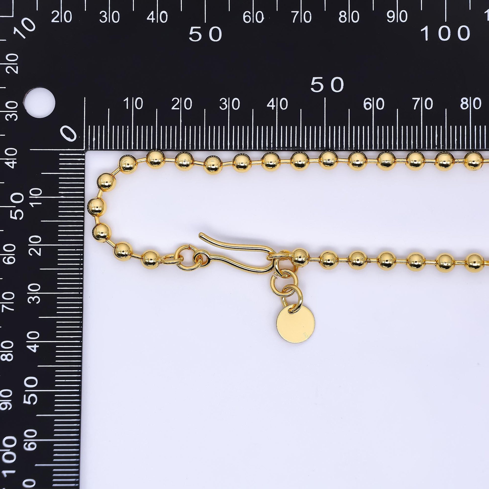 Dainty gold Filled ball chain necklace beaded ball chain Layer necklace jewelry supplies wholesale chain 18.5 inch | WA-3156