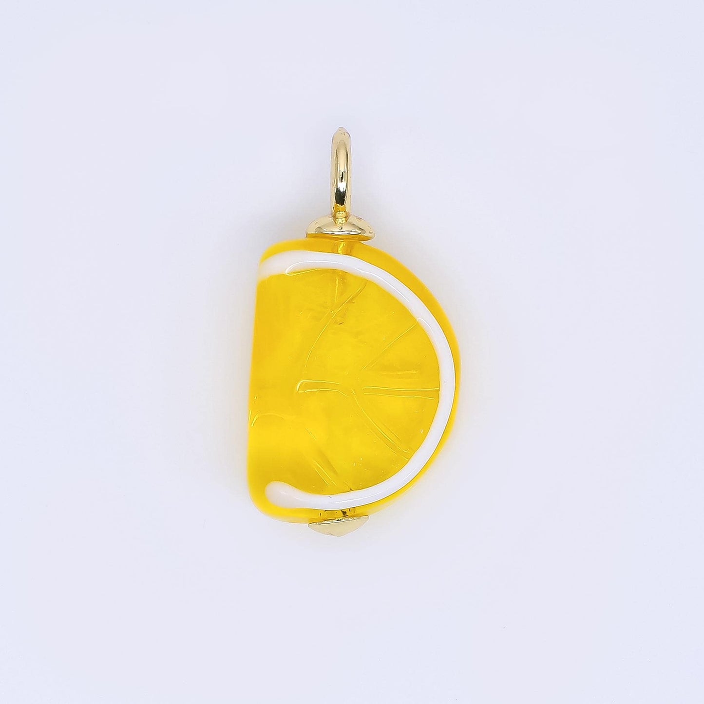 Dainty Glass Orange Fruit Charm Tangerine Pendants 3D e-841