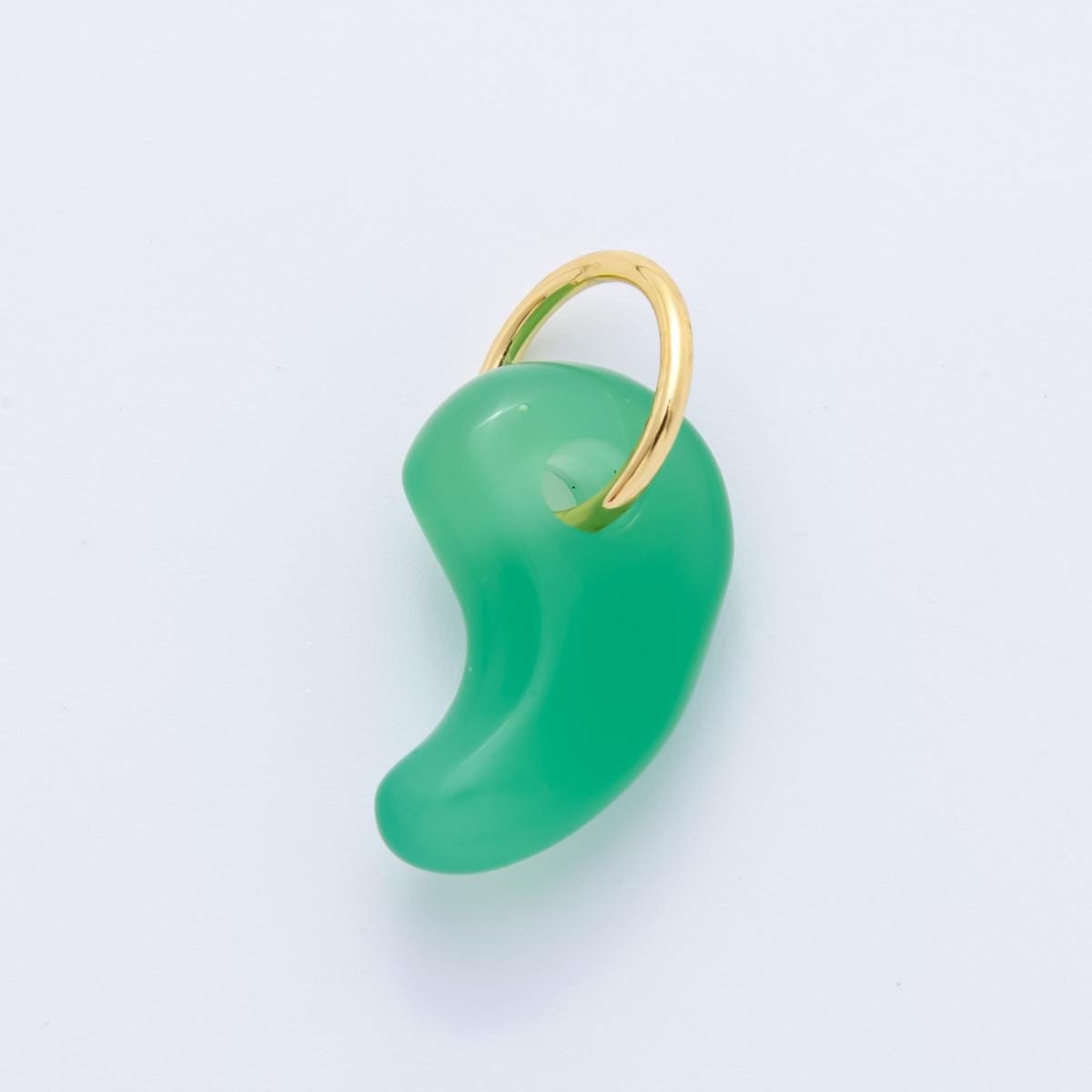 Dainty Teardrop Gemstone Pendant Natural Stone Coma Charm for Jewelry Making Supply 18k Gold Filled Charm Cord Scarf Necklace AH-842