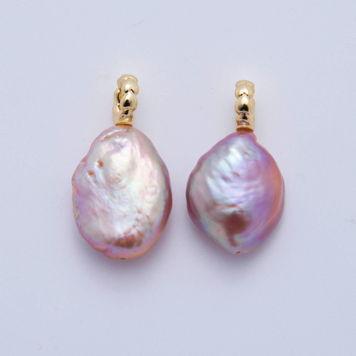 Dainty pretty mauve pink purple oval baroque pear pearl charm teardrop Irregular genuine freshwater mermaid pearls pendant AF-620