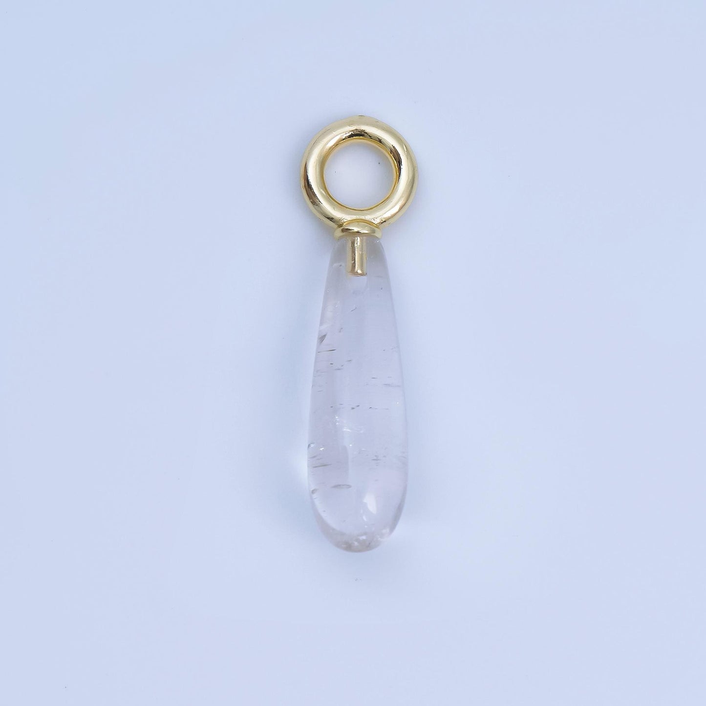 Dainty Teardrop Gemstone Charms in 24K Gold Filled Assorted Natural Stone Pendants for Necklace Earring Jewelry Making AJ-420