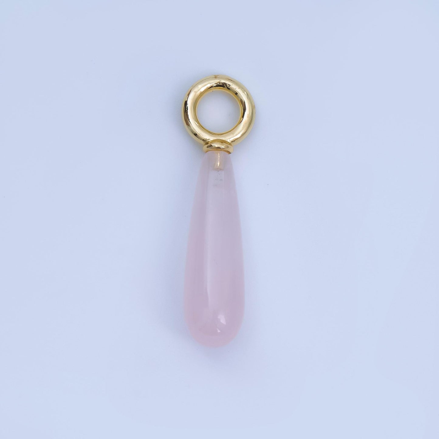 Dainty Teardrop Gemstone Charms in 24K Gold Filled Assorted Natural Stone Pendants for Necklace Earring Jewelry Making AJ-420