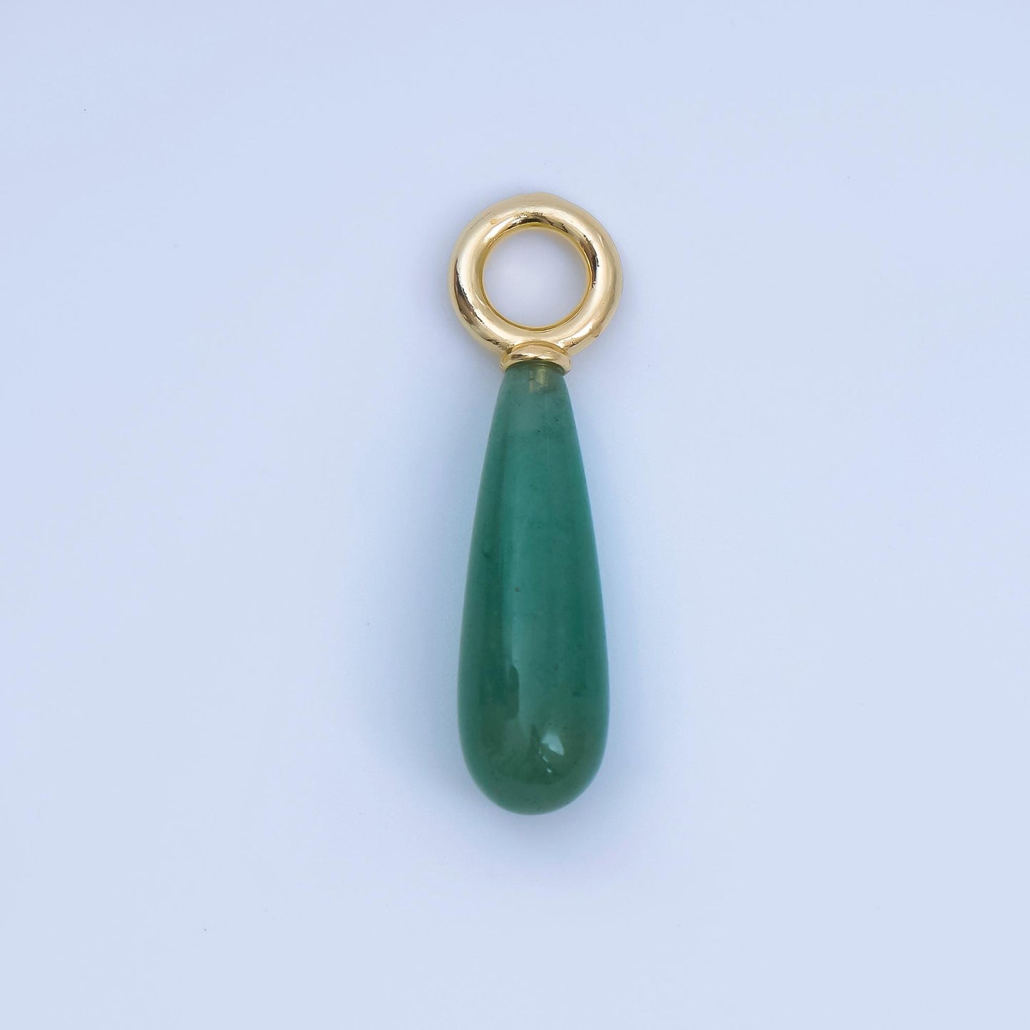 Dainty Teardrop Gemstone Charms in 24K Gold Filled Assorted Natural Stone Pendants for Necklace Earring Jewelry Making AJ-420