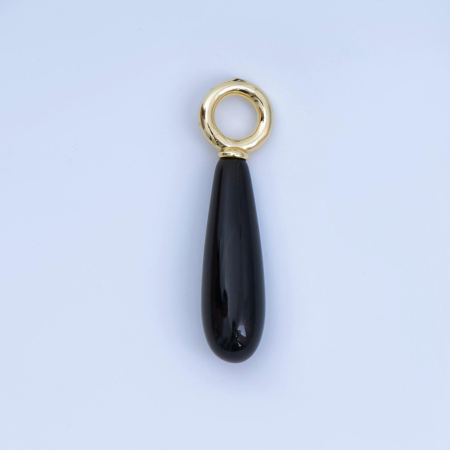 Dainty Teardrop Gemstone Charms in 24K Gold Filled Assorted Natural Stone Pendants for Necklace Earring Jewelry Making AJ-420