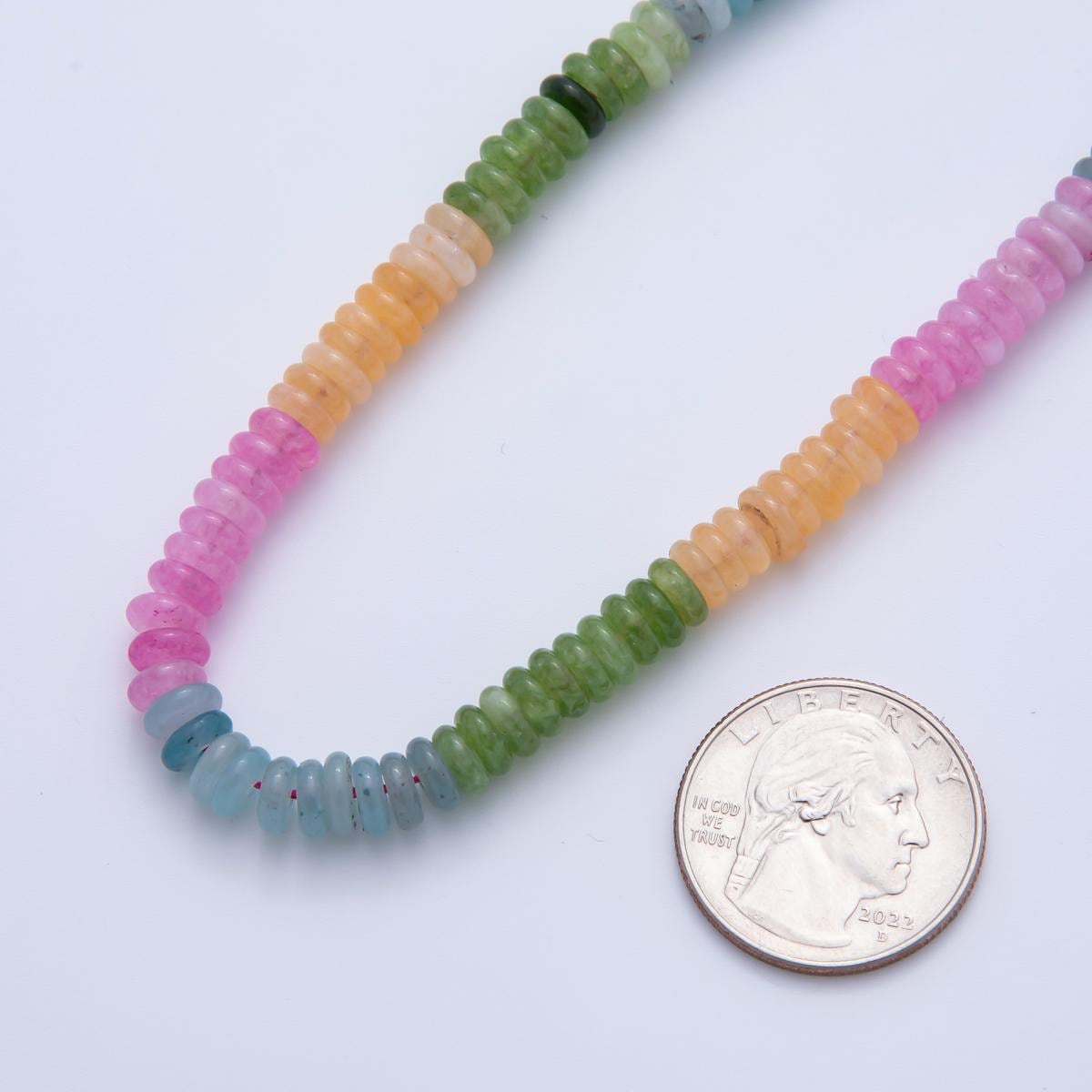 Rainbow Colorful Agate Rondelle Beads 4x6 mm Mix Color Candy Beads Colorful Bead By Strand Approx. 92pcs loose beads WA-3479