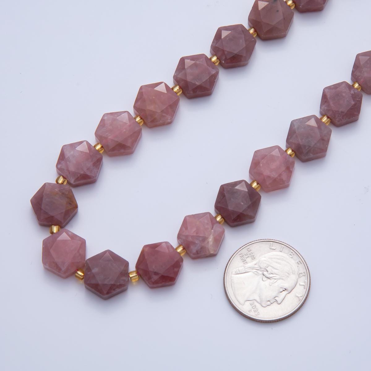 Purple Brown Aventurine Faceted Beads 12 x 14 mm Gemstone by Strand Finding Hexagon Wholesale Beads for Necklace Bracelet Supply | WA-3615