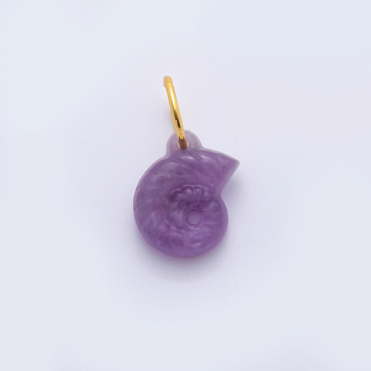Gemstone Conch Sea Shell Pendant, 18K Gold Filled Beach Semi Precious Stone Sea Snail Conch Shell Charm For Necklace Bracelet Component C548