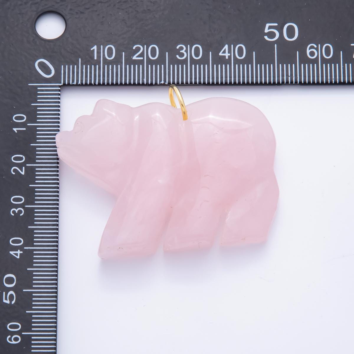 Polar Bear Gemstone Pendant Natural Stone Winter Animal Charm for Jewelry Making Supply 18k Gold Filled Charm Cord Scarf Necklace AH-930