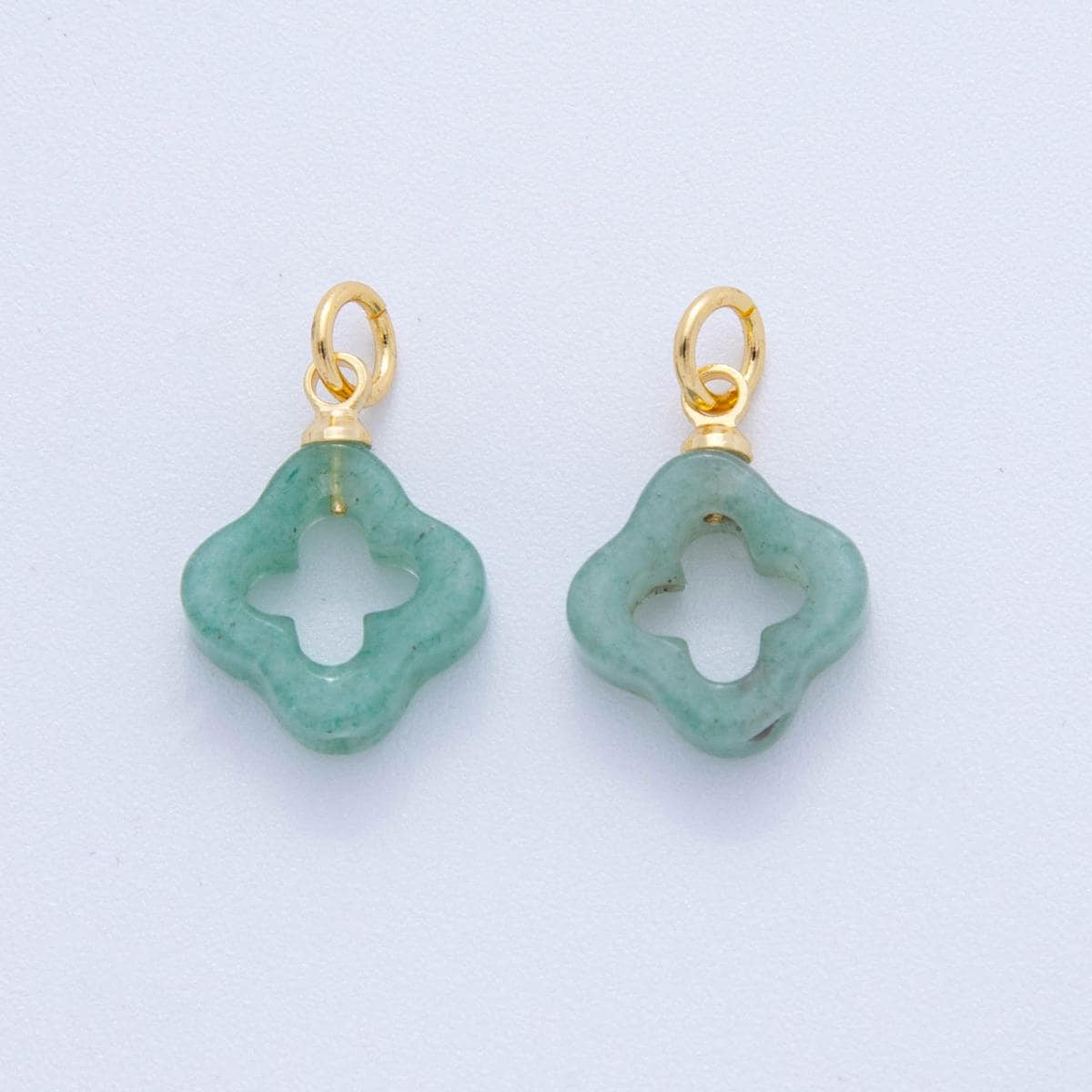 Mini Multicolor Gemstone Clover Charms 18k Gold Filled Lucky Pendant for DIY Earrings, Necklaces Bracelet Jewelry Making AF-786