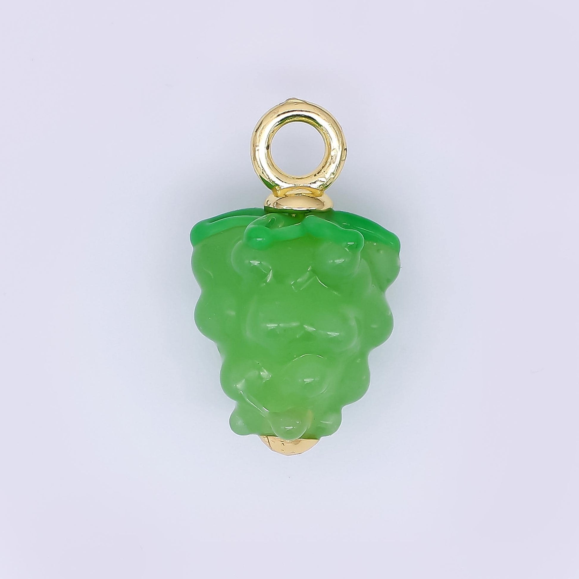 24K Gold Filled 23mm Glass Art Fresh Grape Fruit Charm | AH-622 AH-623