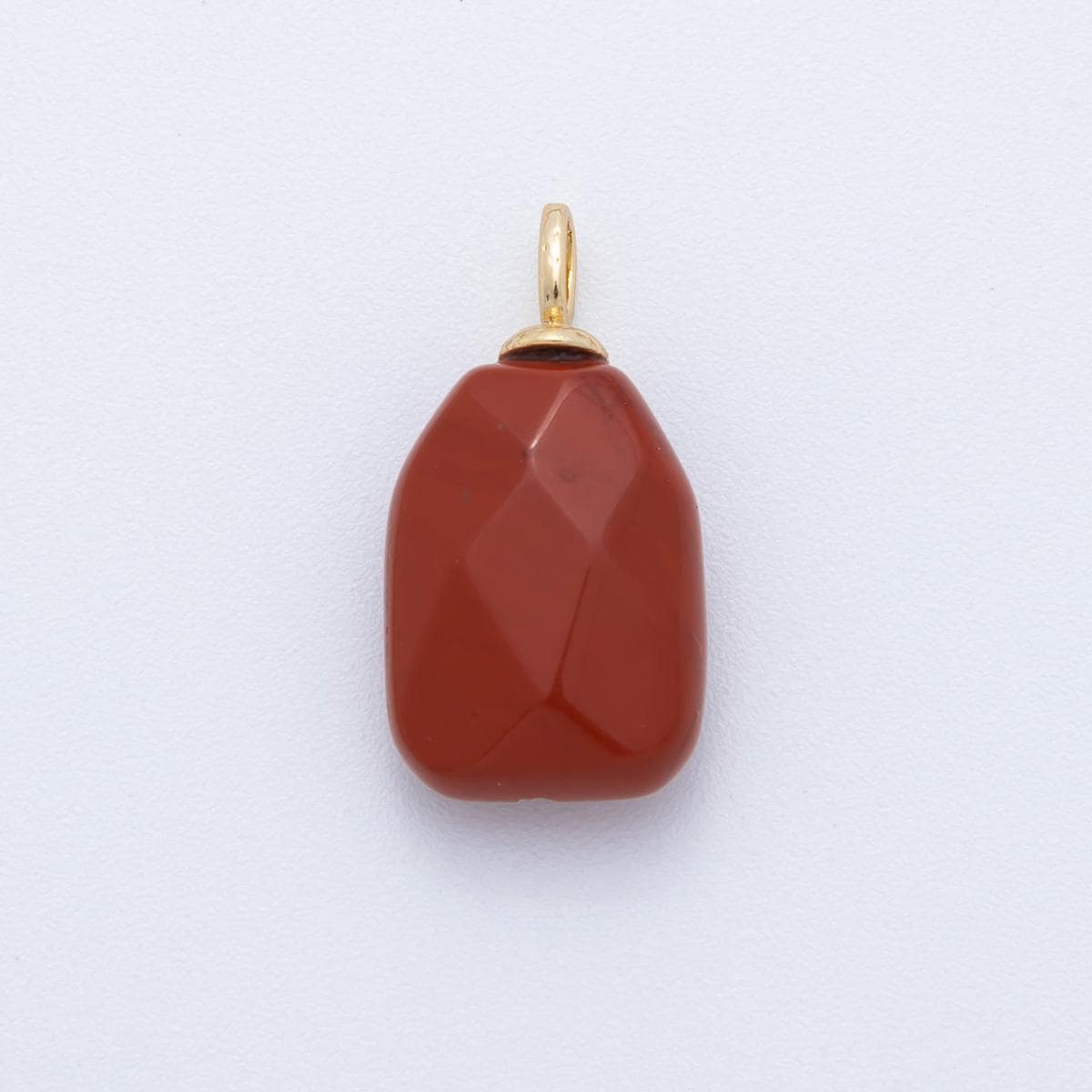 Natural Gemstone Faceted Irregular Rectangular Charms 18k Gold Filled Mixed Stone Gold Bail Charm for DIY Necklaces Jewelry Making AF-794