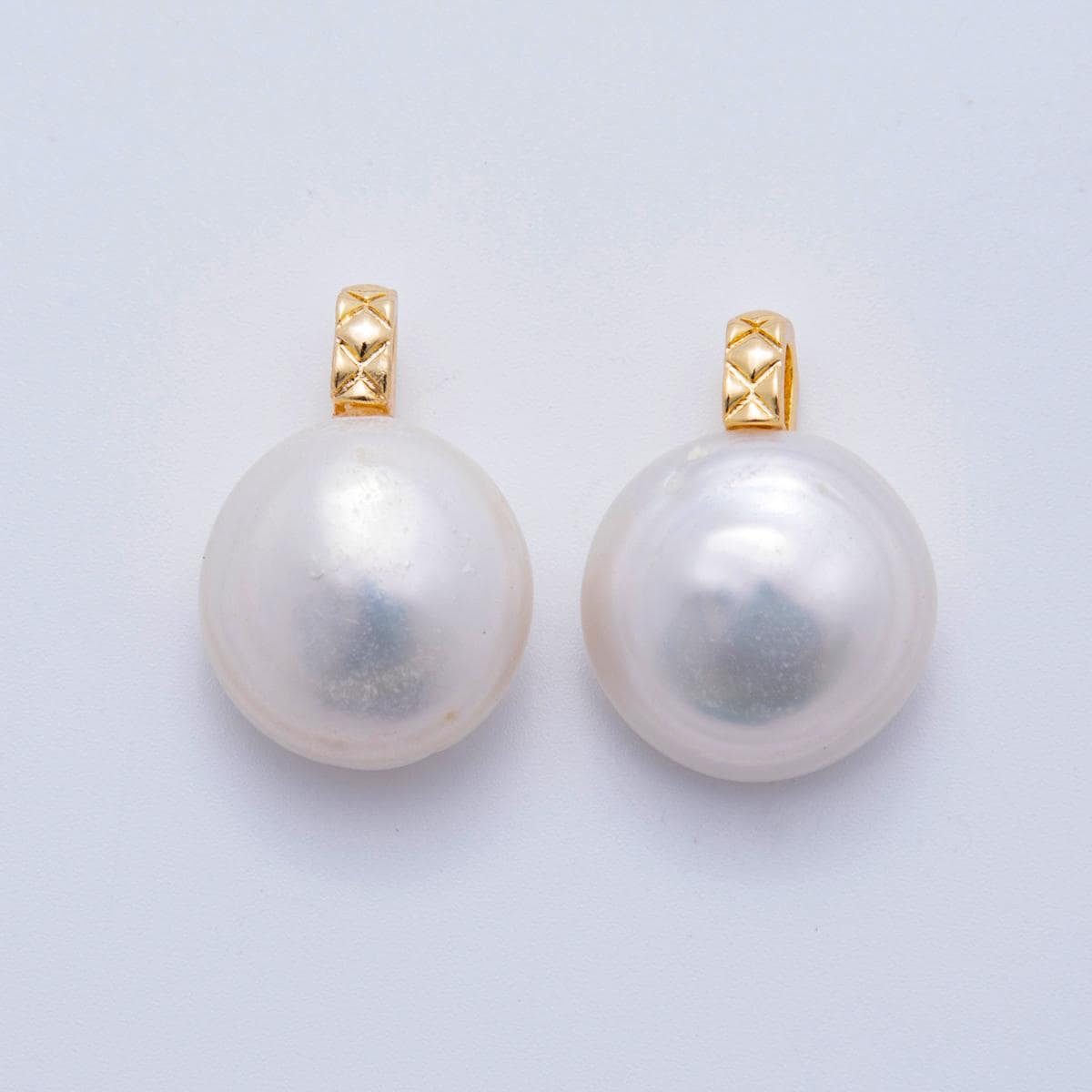 Gold filled natural pearl charms drop pendant approx 15mm natural freshwater pearl for bracelet necklace earring component AF-621