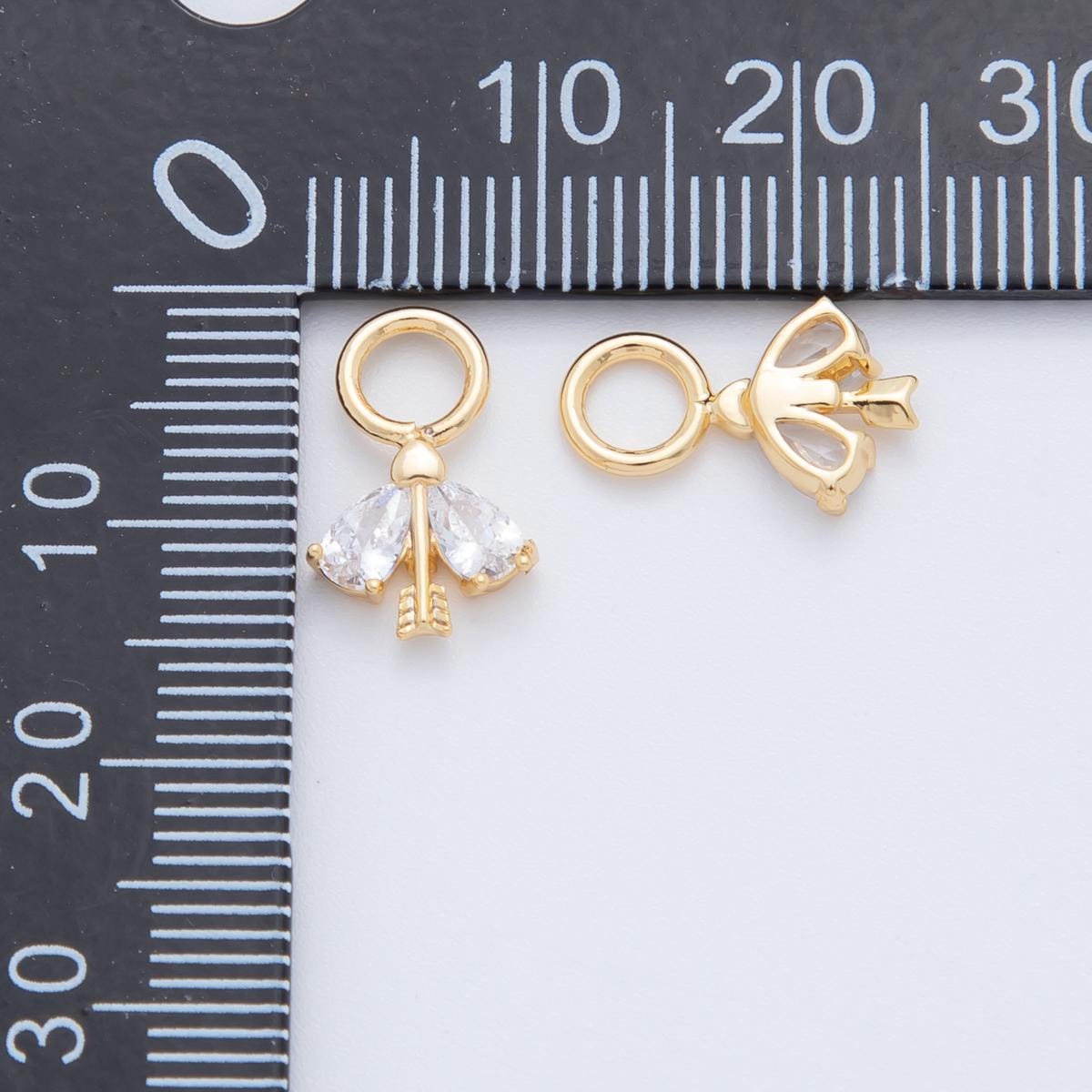 18K Gold Filled CZ Bee Insect Add-On Drop Earring Charm | AF749