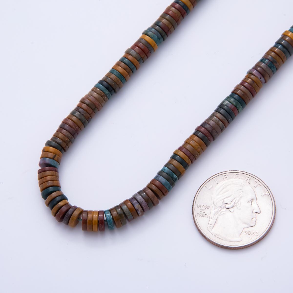 Dark Colorful Gemstone Rondelle Beads 6.4x1.5 mm Mix Color Fall Winter Beads Colorful Bead By Strand wa-3595