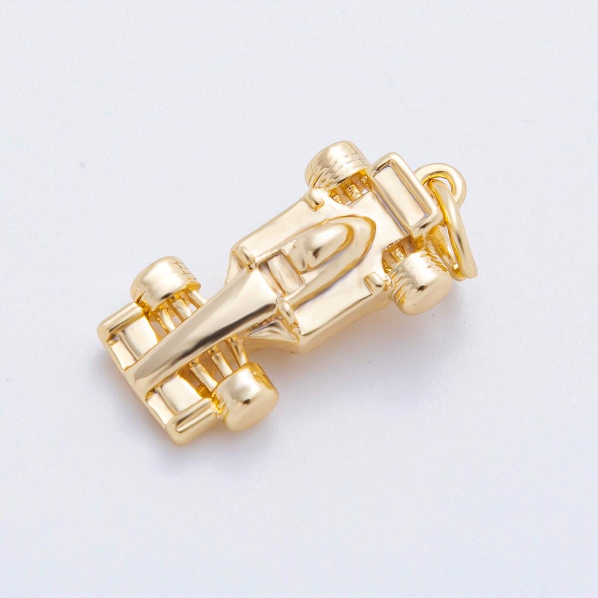 Mini gold Racing Car charm for necklace bracelet pendant Formula 1 car design Grand Prix mix charm Sport Racing inspired C-623