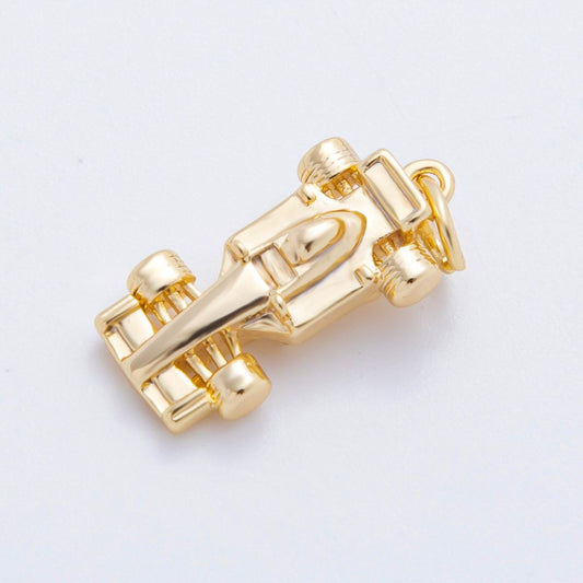 Mini 18K Gold Filled Gold Racing Sports Car 3D Multidimensional Charm for necklace bracelet pendant C623