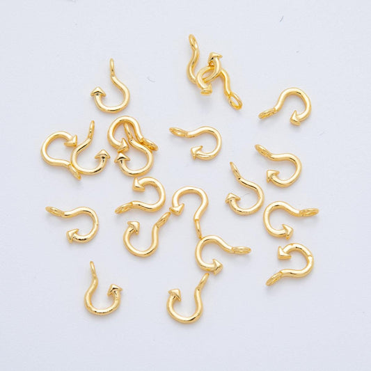 Mini Gold fish hook charm pendant 18k Gold Filled fishing hook, nautical charm, fish hook anchor pendant Z-A1238