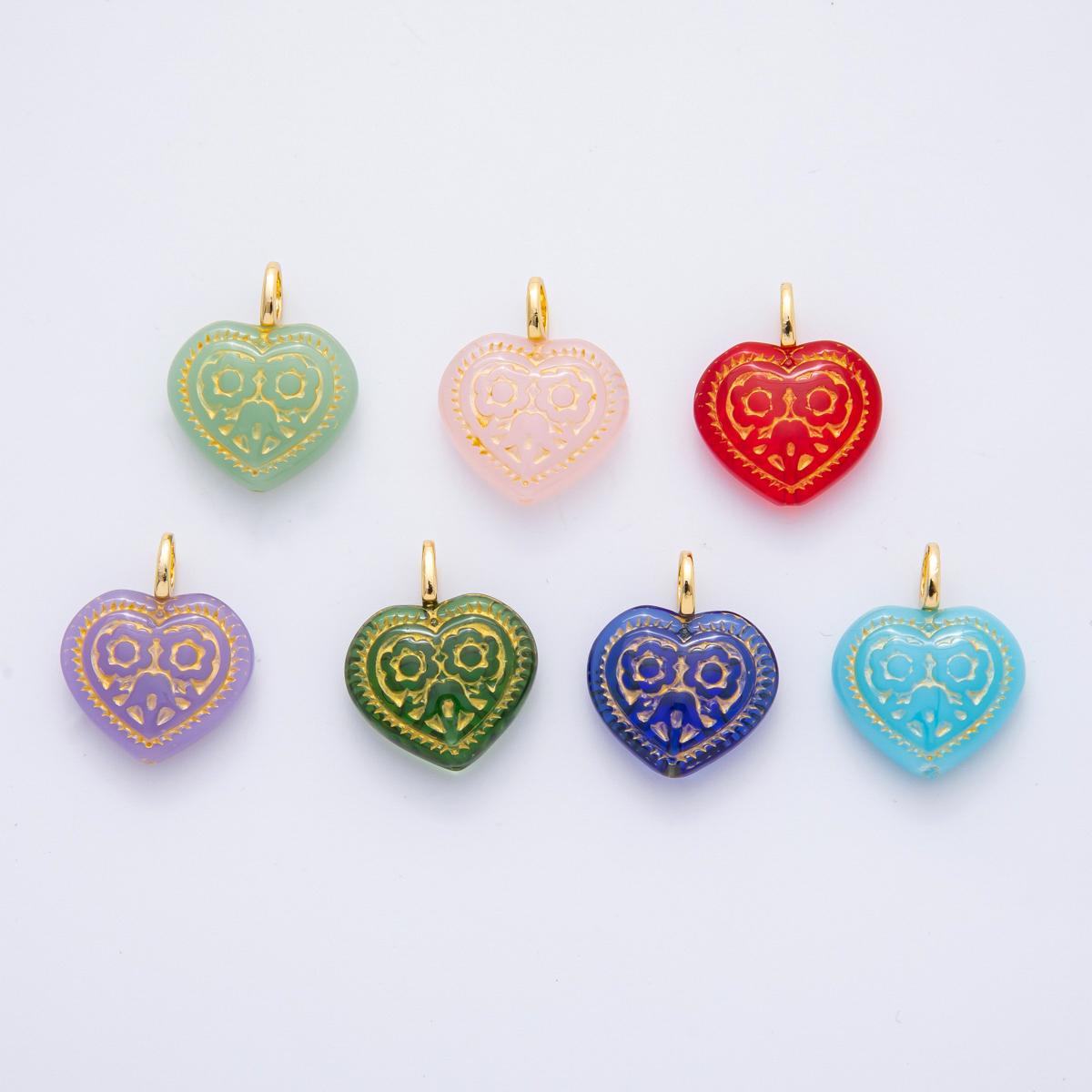 Dainty Colorful dia de los muertos Charm Heart pendant miniature gold skull charm for halloween necklace jewelry supply N-462