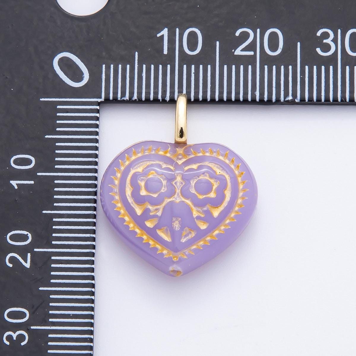 Dainty Colorful dia de los muertos Charm Heart pendant miniature gold skull charm for halloween necklace jewelry supply N-462