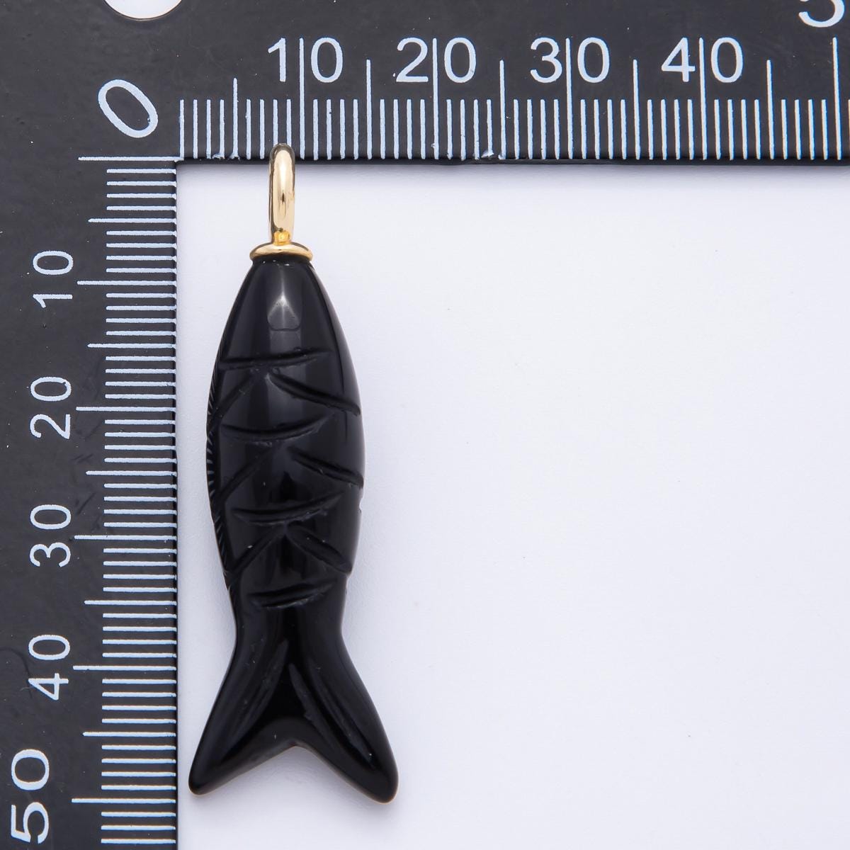 Dainty Gemstone Fish Pendant Natural Stone Sardine Fish Charm for Necklace Bracelet Jewelry Making Supply 18k Gold Filled Charm C-919