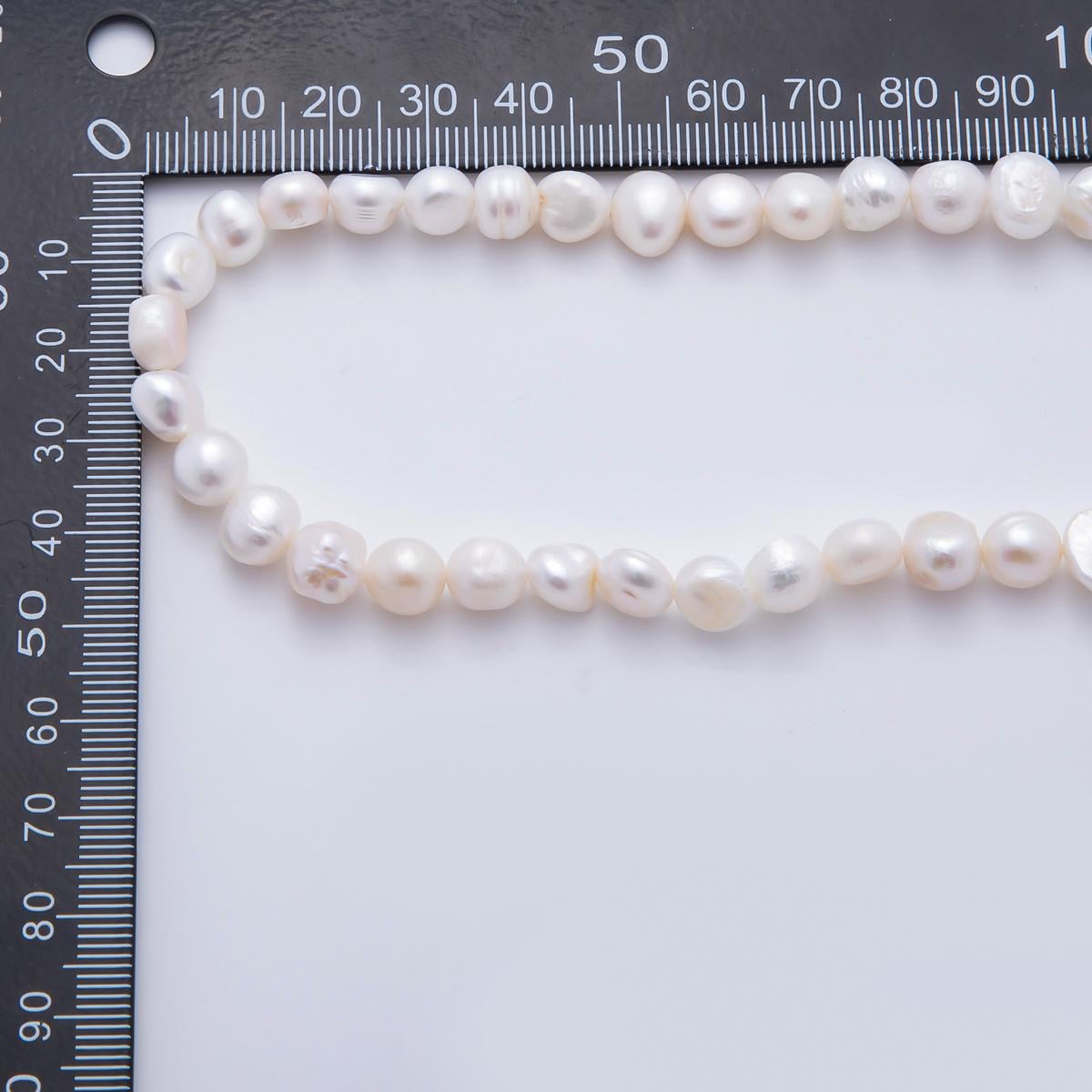 8.2mm freshwater pearl necklace Genuine White Fresh Water pearl necklace, bridal pearl necklace bridesmaid pearls wedding jewelry WA3474