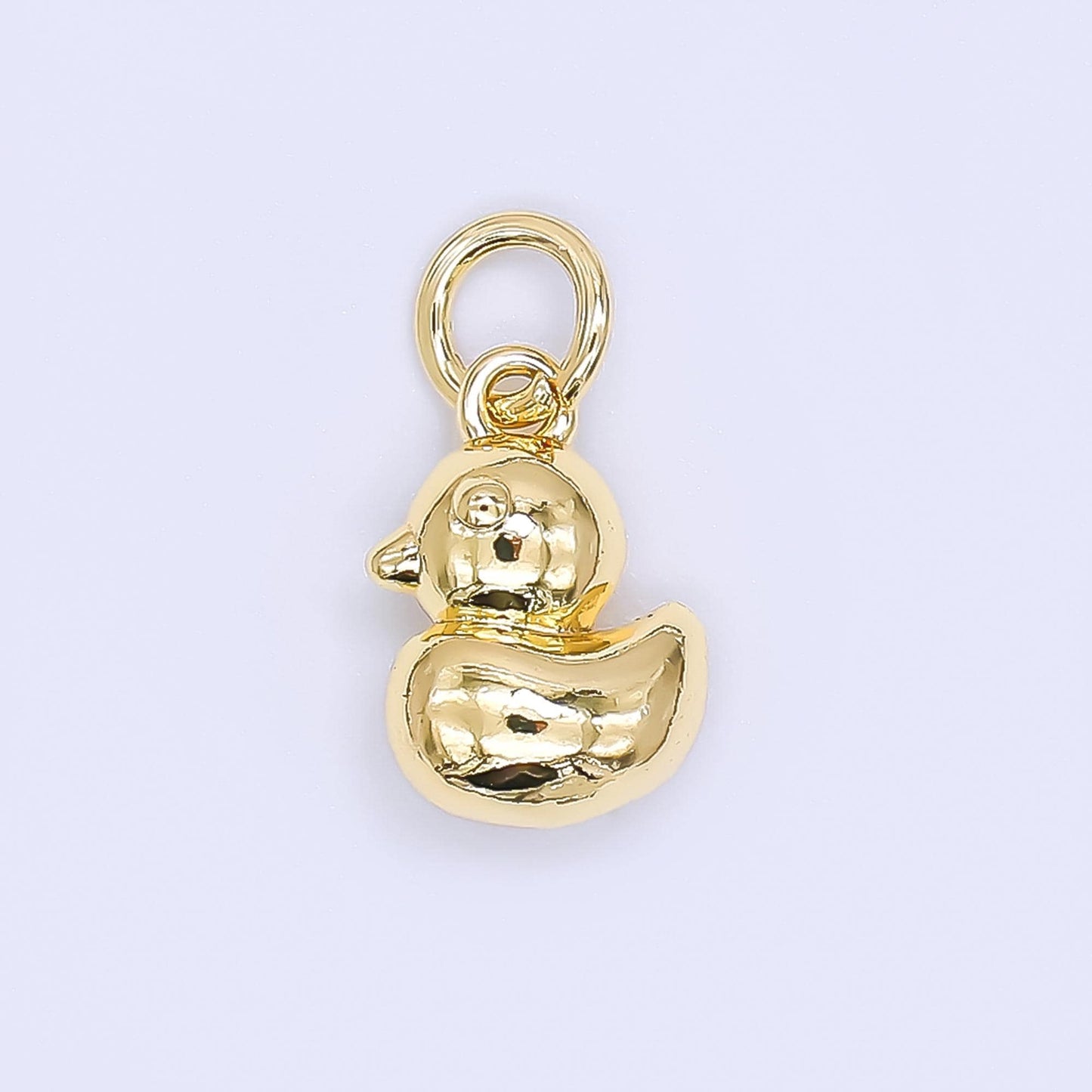 24K Gold Filled 11mm Baby Duck Animal Charm in Gold & Silver | AH-579