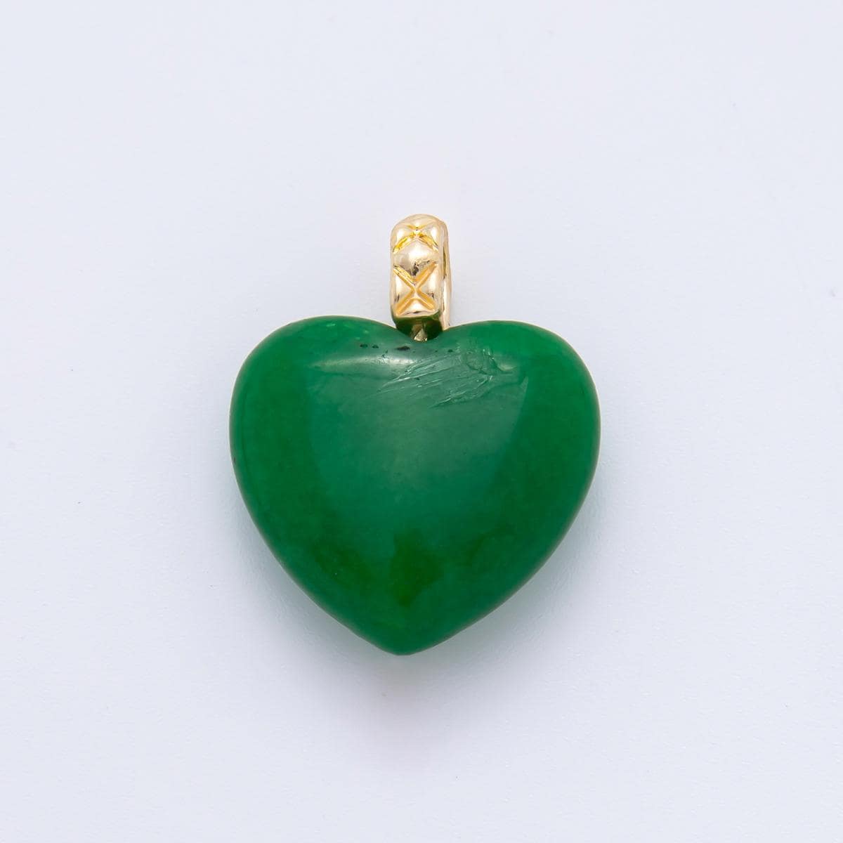 1x Puffy Heart 20mm Healing Gemstone Charm Good Vibe Chakra Charm Carnelian, Quartz Jade Stone Heart Charm C-766