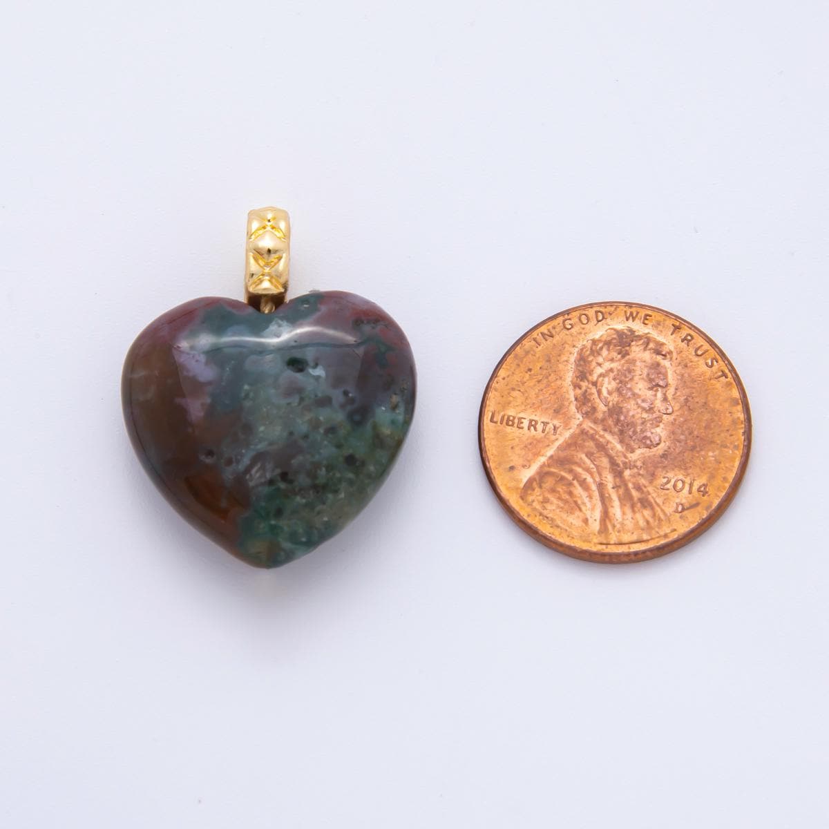 1x Puffy Heart 20mm Healing Gemstone Charm Good Vibe Chakra Charm Carnelian, Quartz Jade Stone Heart Charm C-766