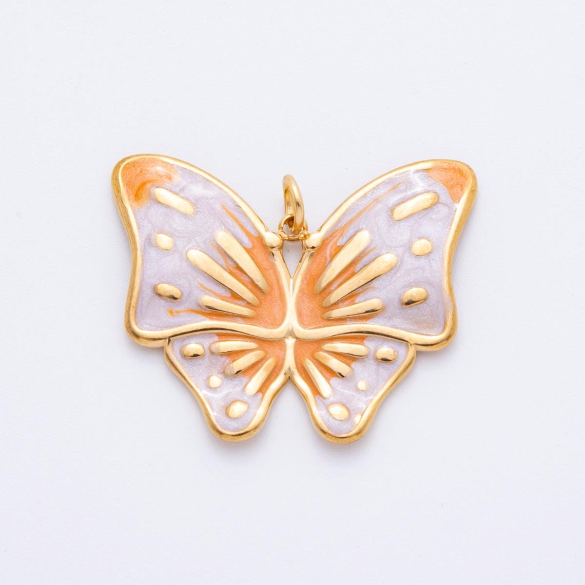 Enamel mariposa butterfly charm Dual colors butterfly charm pendant for necklace earring supply component in 18k gold filled j-232