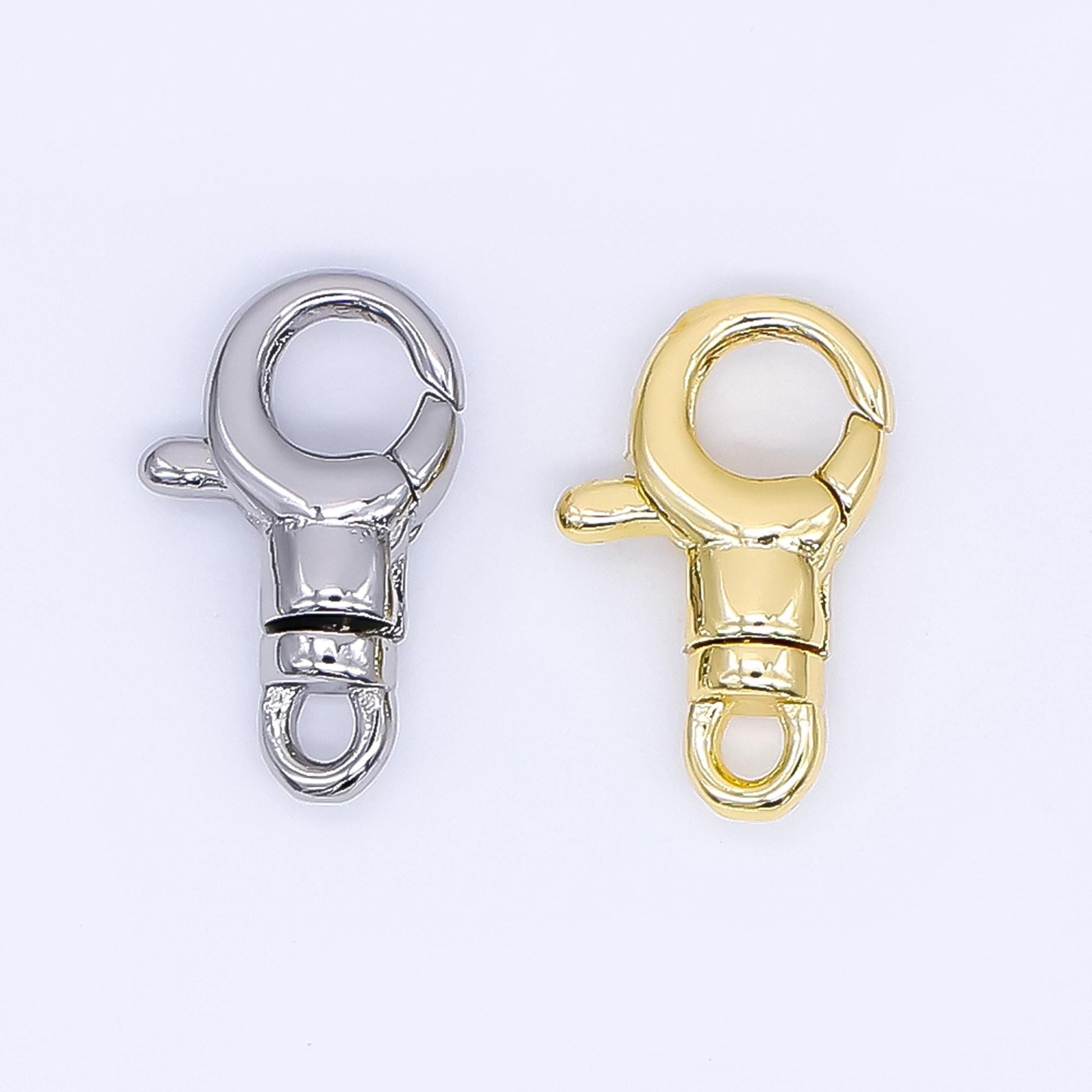 24k gold filled lobster swivel clasps, 13mmx8mm clasps in gold and silver Z-1157